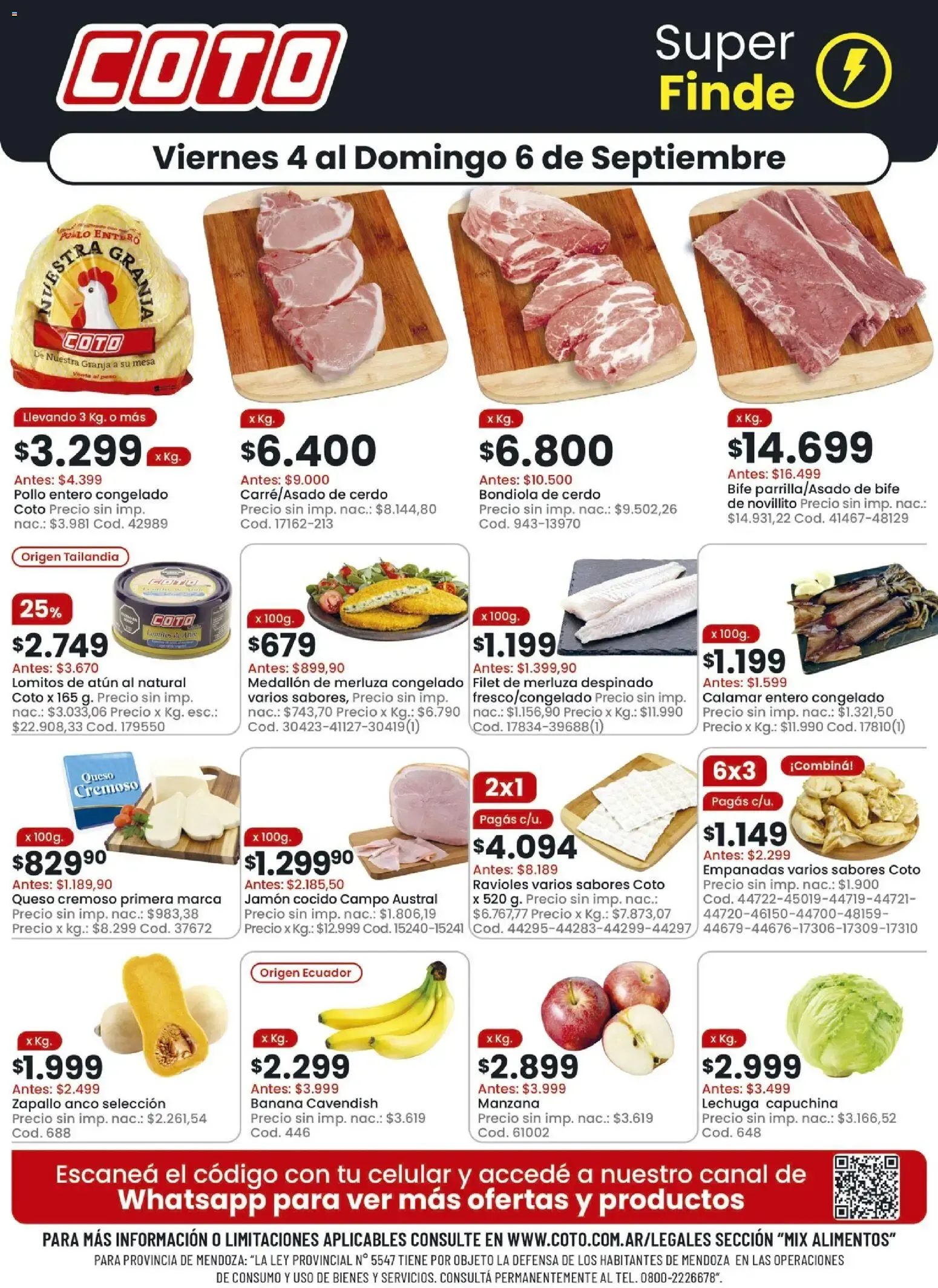 Ofertas de Coto Super Finde 4 de septiembre al 6 de septiembre 2026 - Página 1 del catálogo