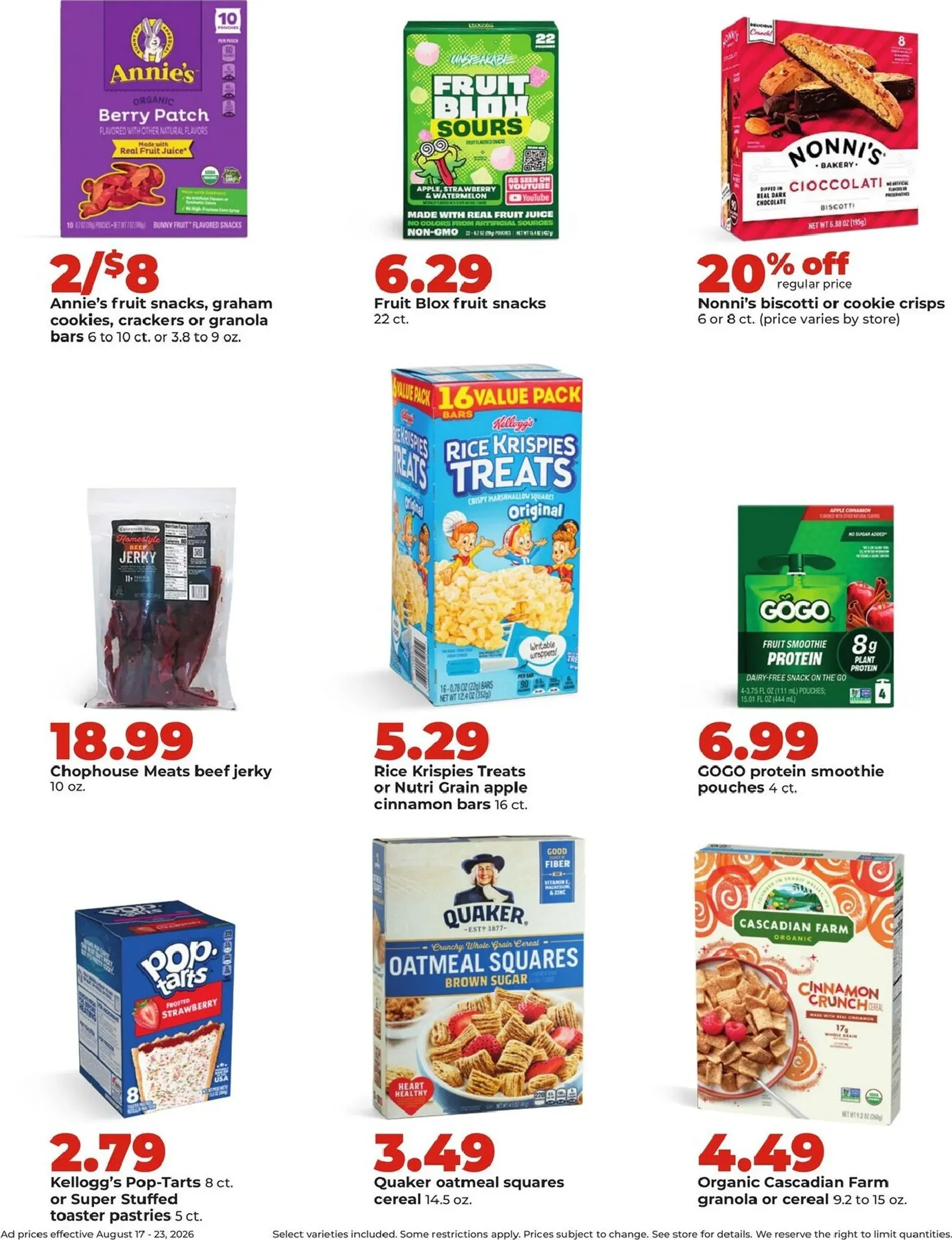 Weekly ad Current Hy Vee leaflet valid from Monday 08/17/2026 to Sunday 08/23/2026 from August 17 to August 23 2026 - Page 20