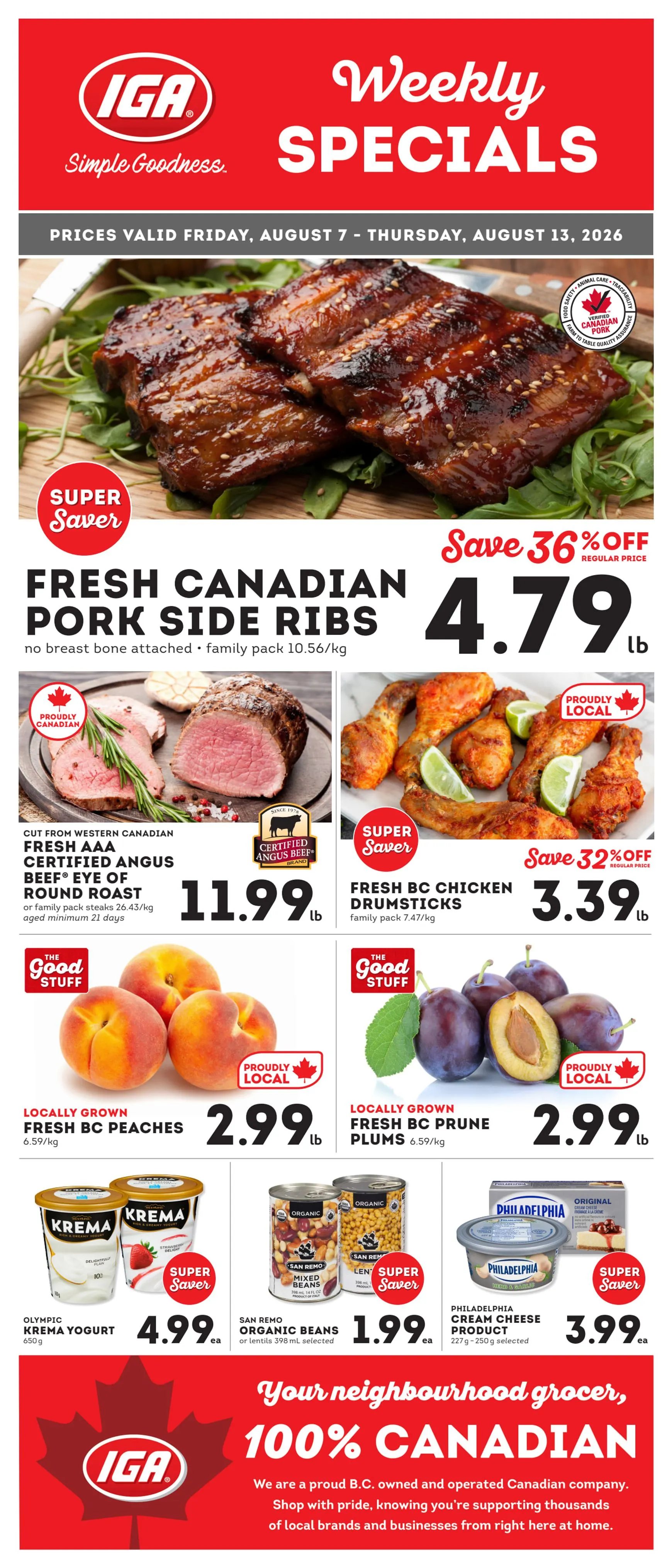 Weekly ad IGA Weekly SPECIALS from August 7 to August 13 2026 - Page 1