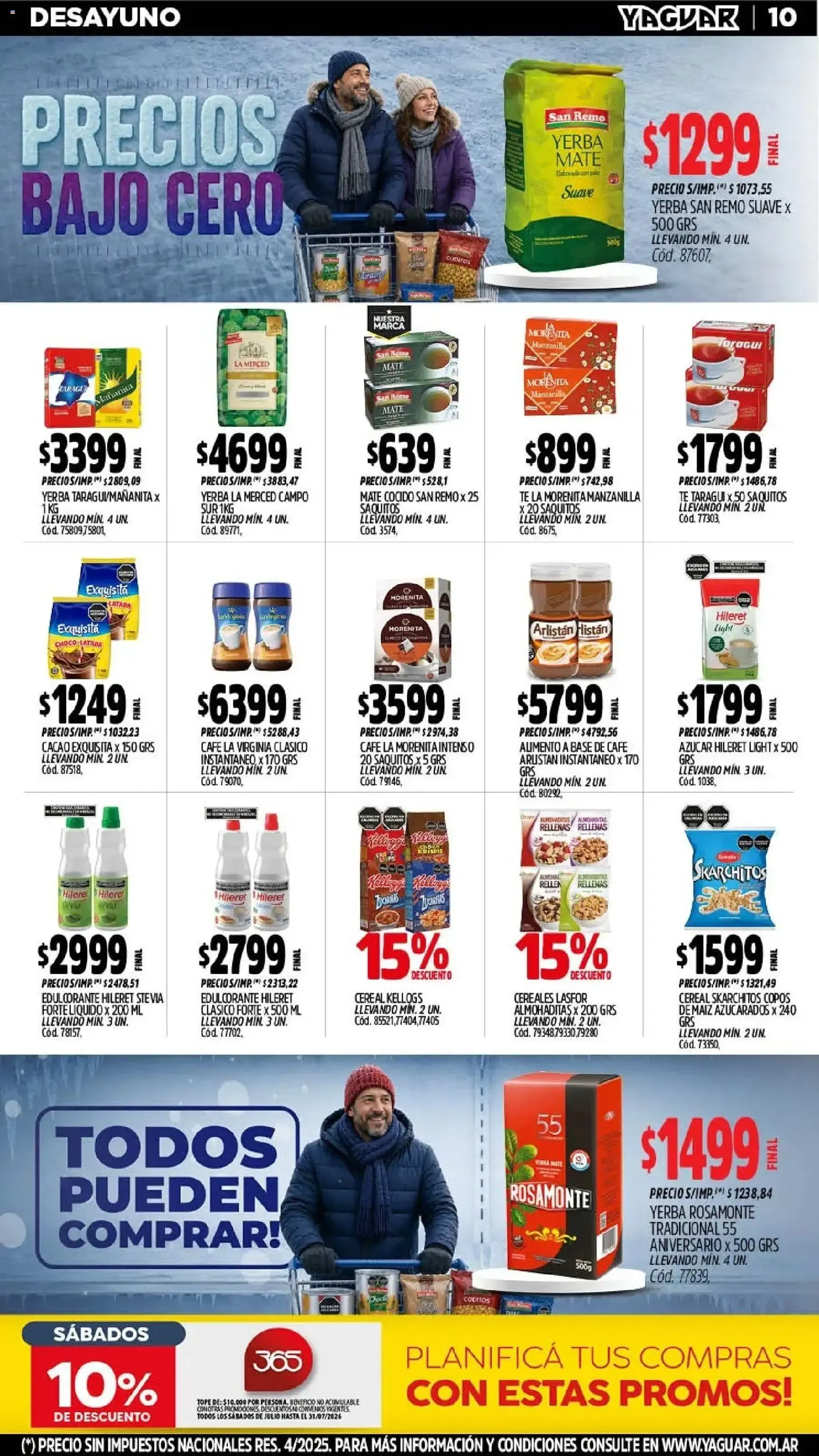 Ofertas de Mayorista Yaguar - Precios Bajo Cero 20 de julio al 26 de julio 2026 - Página 10 del catálogo