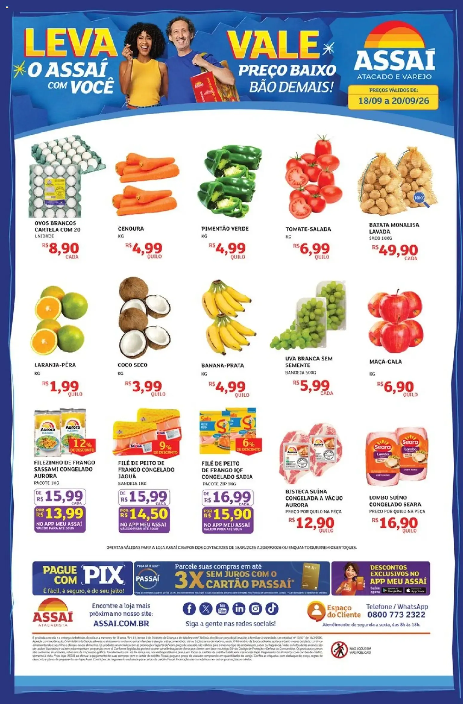 Encarte de Assaí Atacadista ofertas - RJ de 18/09/2026 | Promoções Online 18 de setembro até 20 de setembro 2026 - Pagina 1