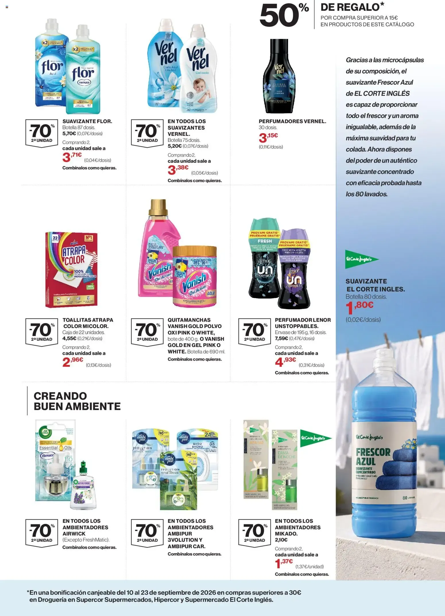 Catálogo de Supercor Limpieza y Cuidado del Hogar 26/08/2026 - 09/09/2026 26 de agosto al 9 de septiembre 2026 - Página 3