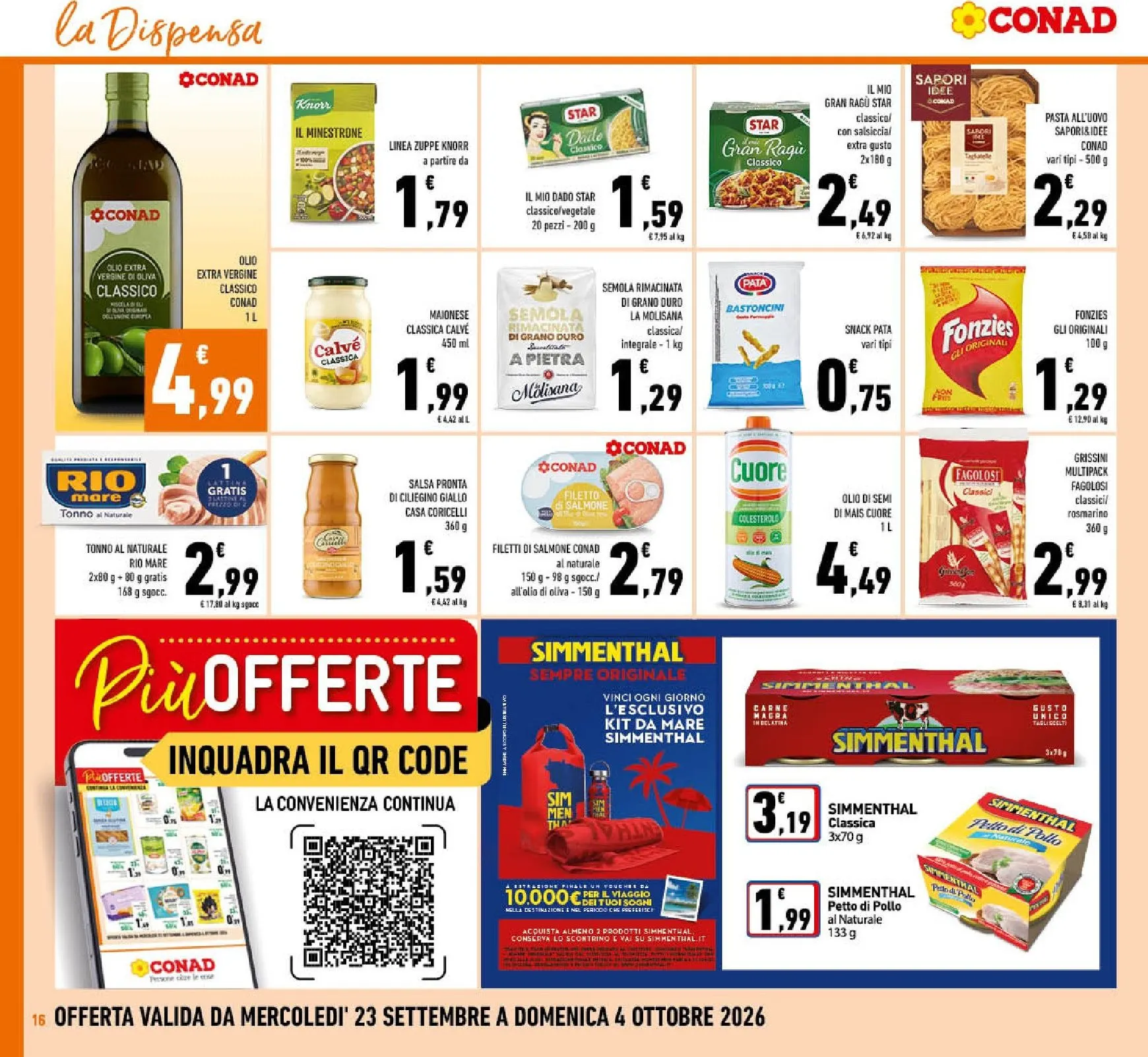 Volantino attuale di Conad valido dal mercoledì 23/09/2026 al domenica 04/10/2026 da 23 settembre a 4 ottobre di 2026 - Pagina del volantino 16