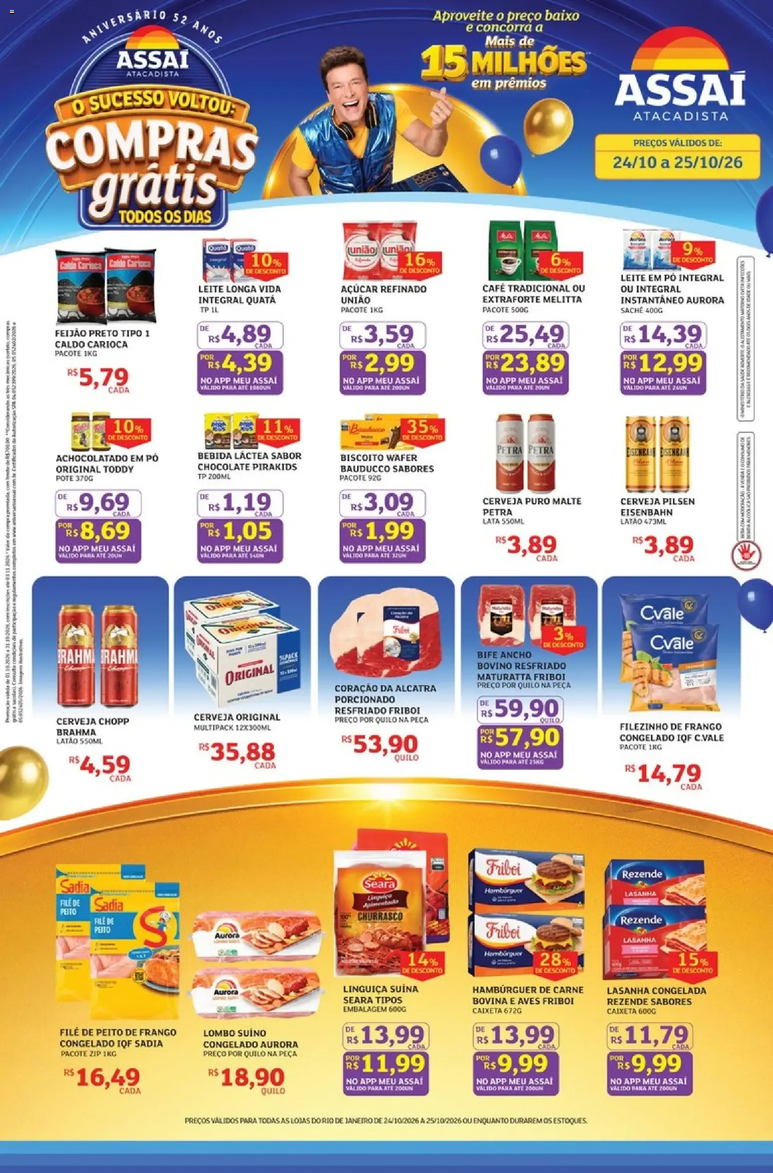 Encarte de Assaí Atacadista ofertas - RJ de 24/10/2026 | Promoções Online 24 de outubro até 25 de outubro 2026 - Pagina 1