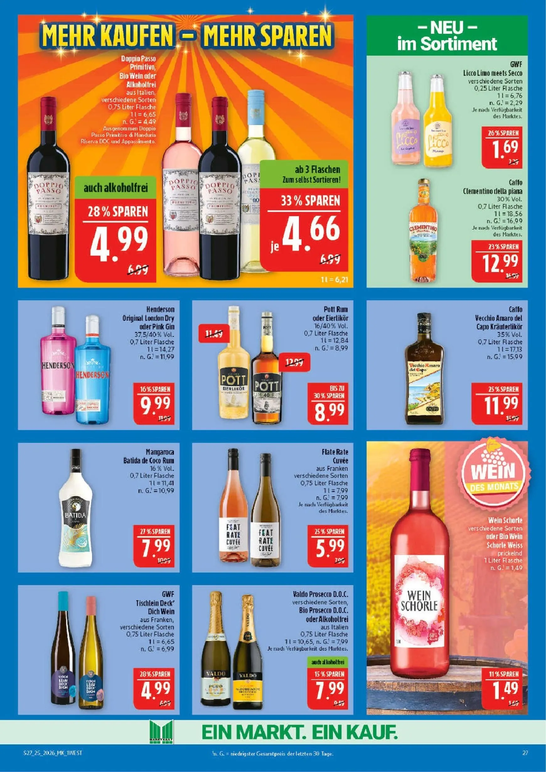 Marktkauf Prospekt nächste Woche – von Montag 15.06.2026 bis Samstag 20.06.2026 von 15. Juni bis 20. Juni 2026 - Prospekt seite 27