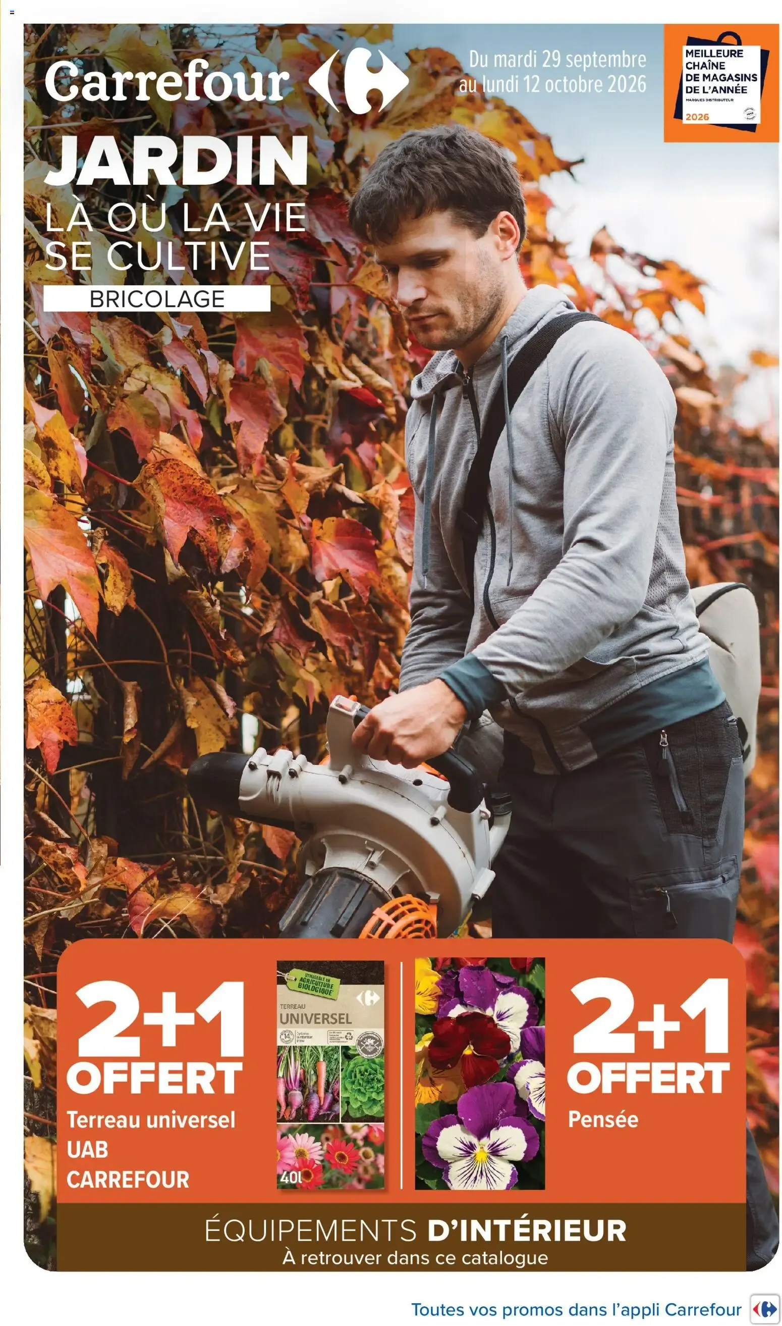 Carrefour Jardin et bricolage à partir du 29/09/2026 - promo en ligne du 29 septembre au 12 octobre 2026 - Catalogue page 1