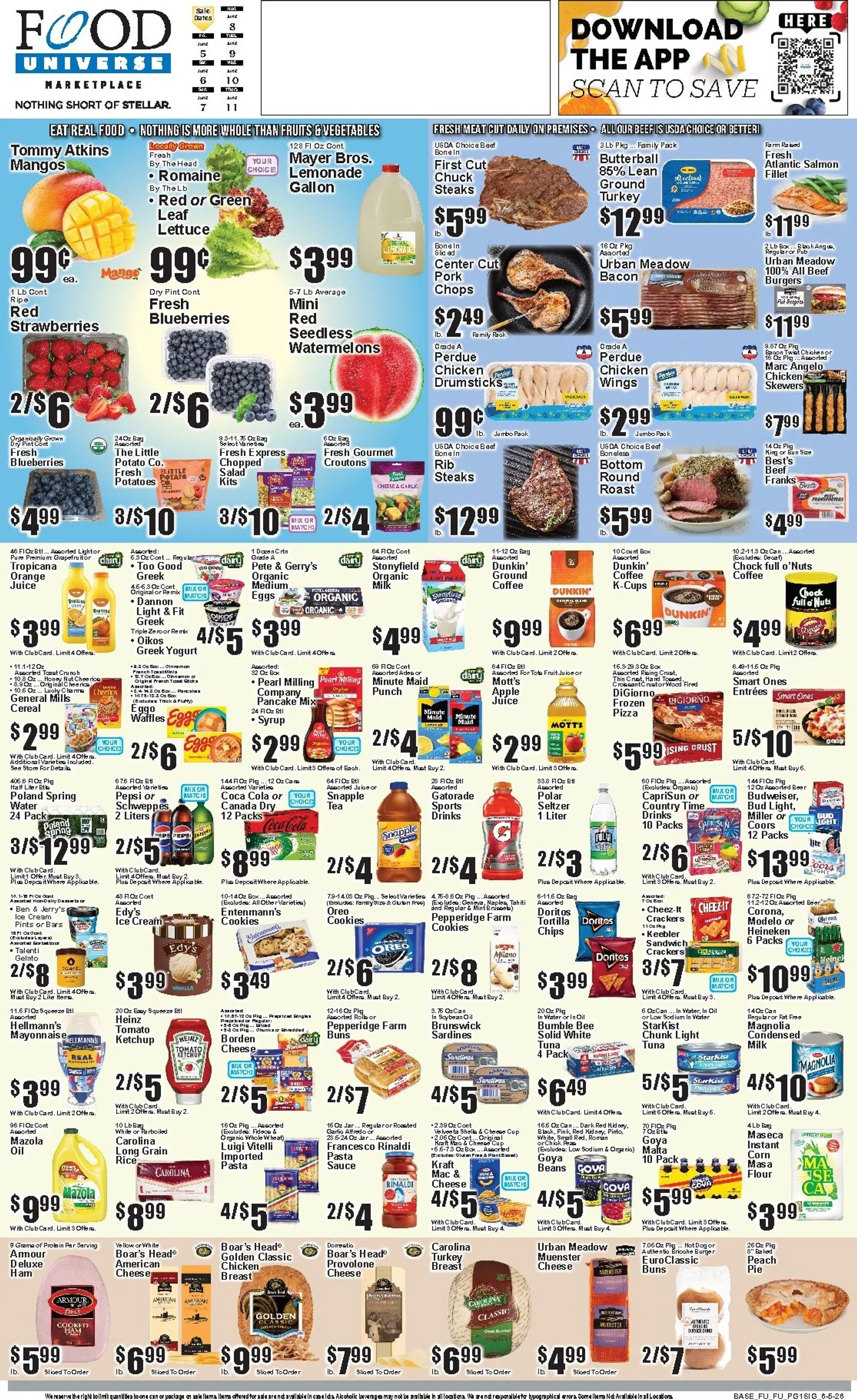 Weekly ad Current Food Universe leaflet valid from Friday 06/05/2026 to Thursday 06/11/2026 from June 5 to June 11 2026 - Page 1