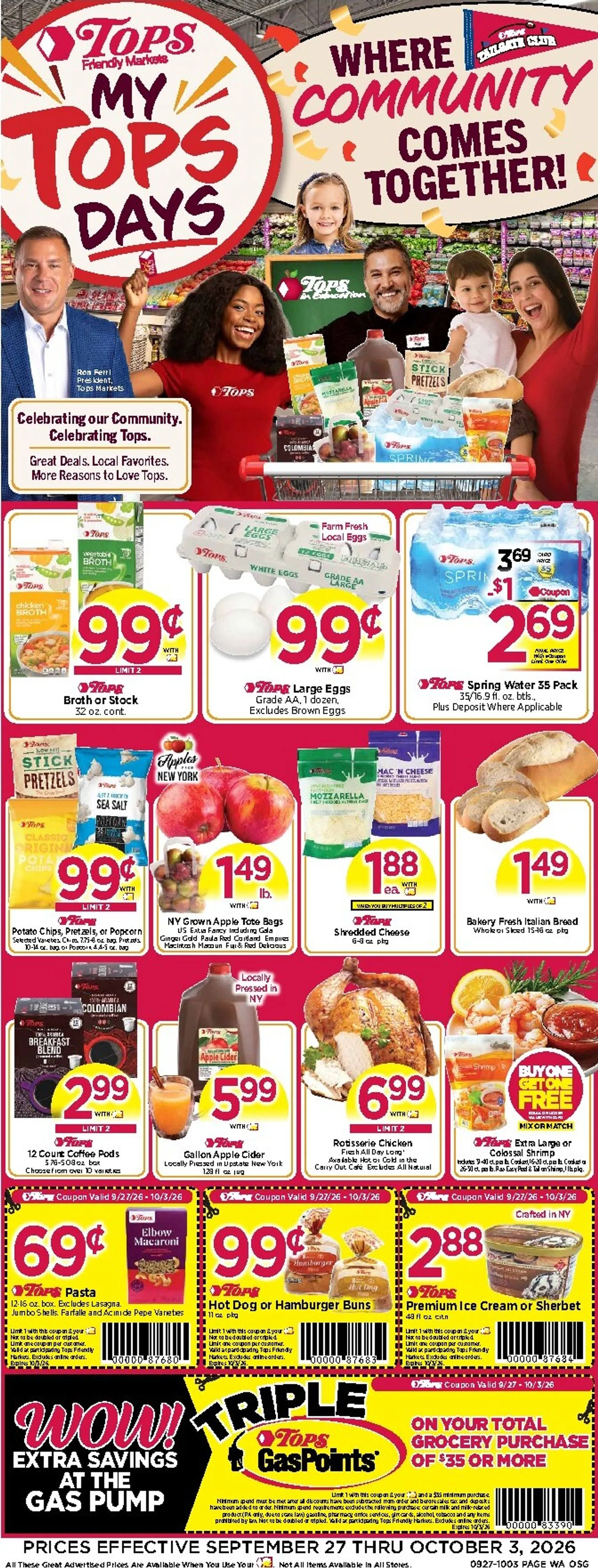 Weekly promotion My Tops Days spanning from September 27 to October 3 2026 - Page 1 for Catalogue 365