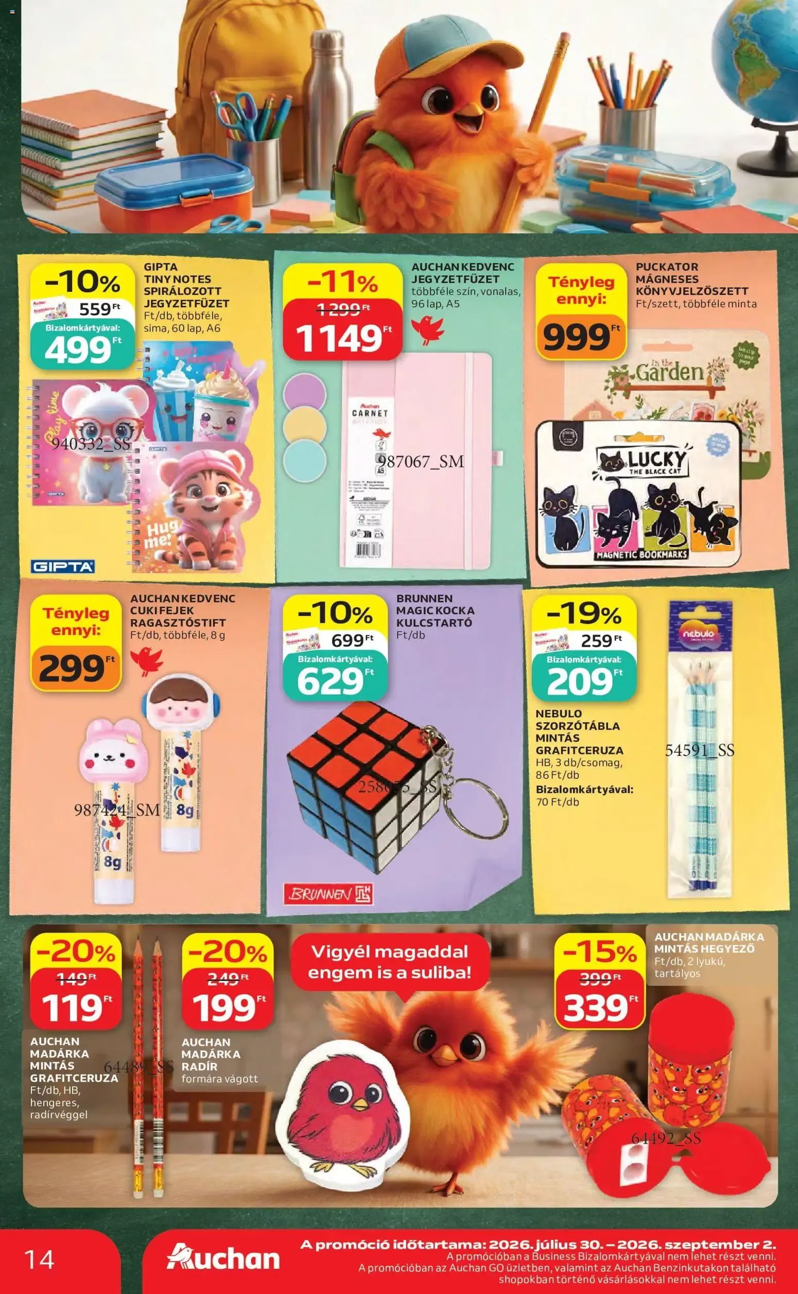 Katalógus Auchan Iskolakezdés ajánlatok - 2026.08.06. -tól/töl > akció, lapozható szórólap 🛍️ augusztus 6.-tól augusztus 19.-ig 2026. - Oldal 14