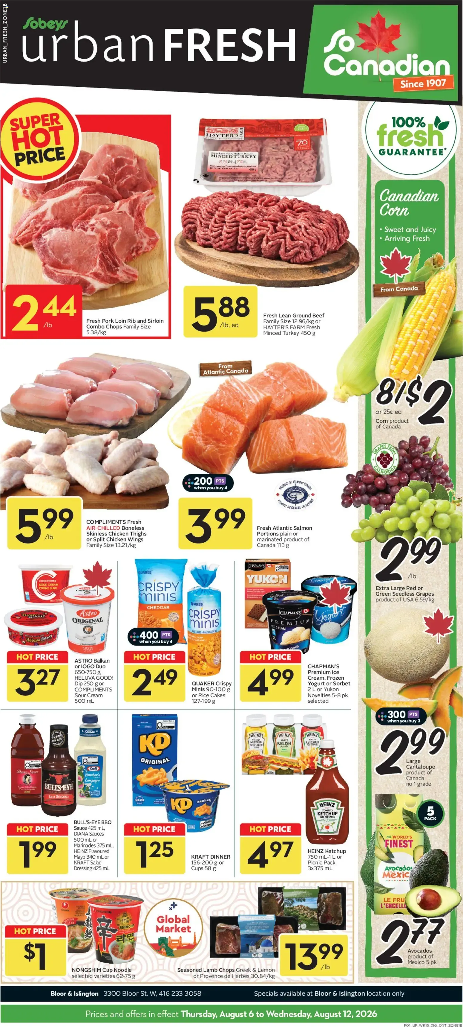 Sobeys weekly flyer / circulaire from August 6 to August 12 2026 - flyer page 1