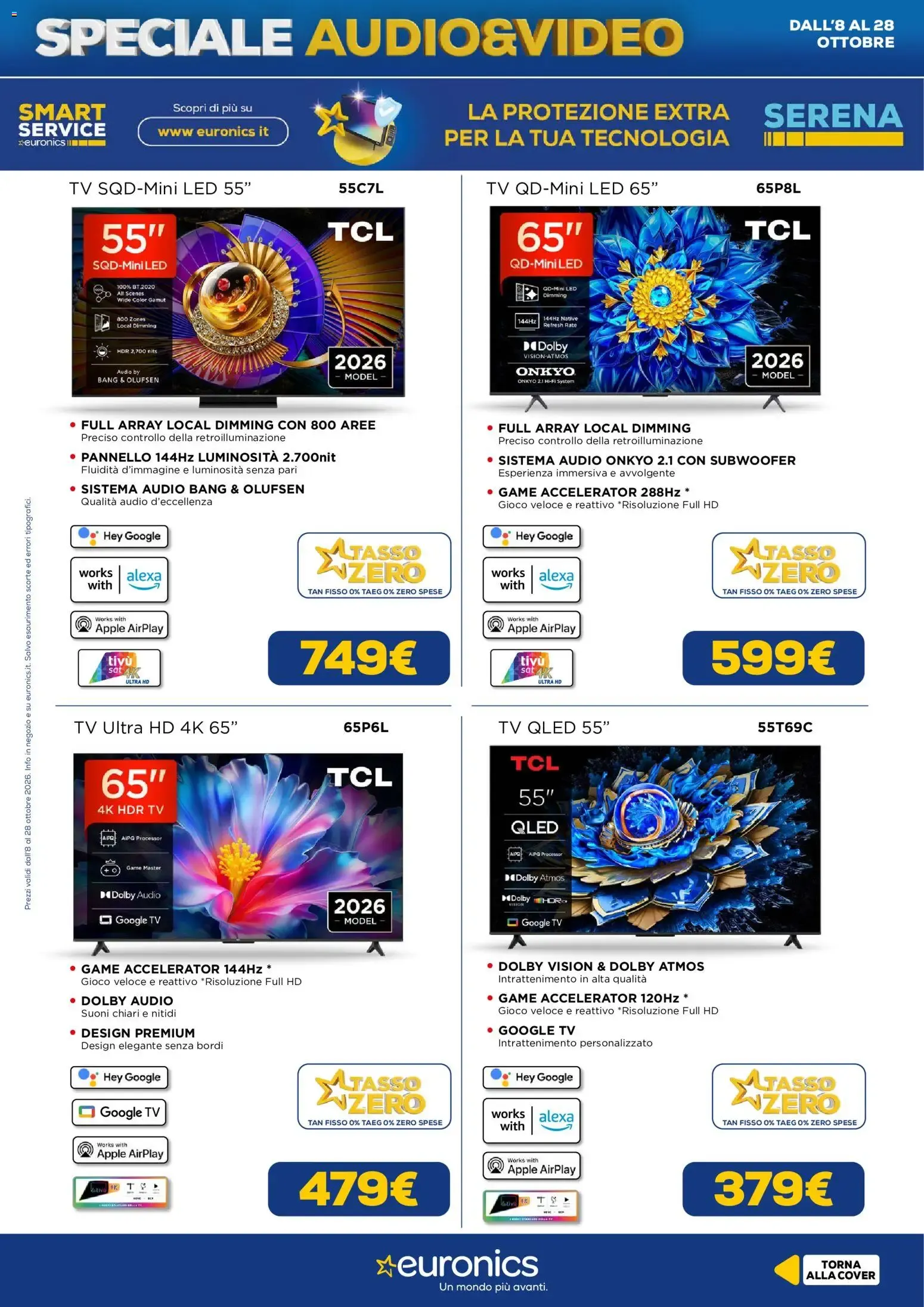 Nuovo Euronics volantino Audio&Video dal 08/10/2026 > offerte anteprima 🛍️ da 8 ottobre a 28 ottobre di 2026 - Pagina del volantino 13