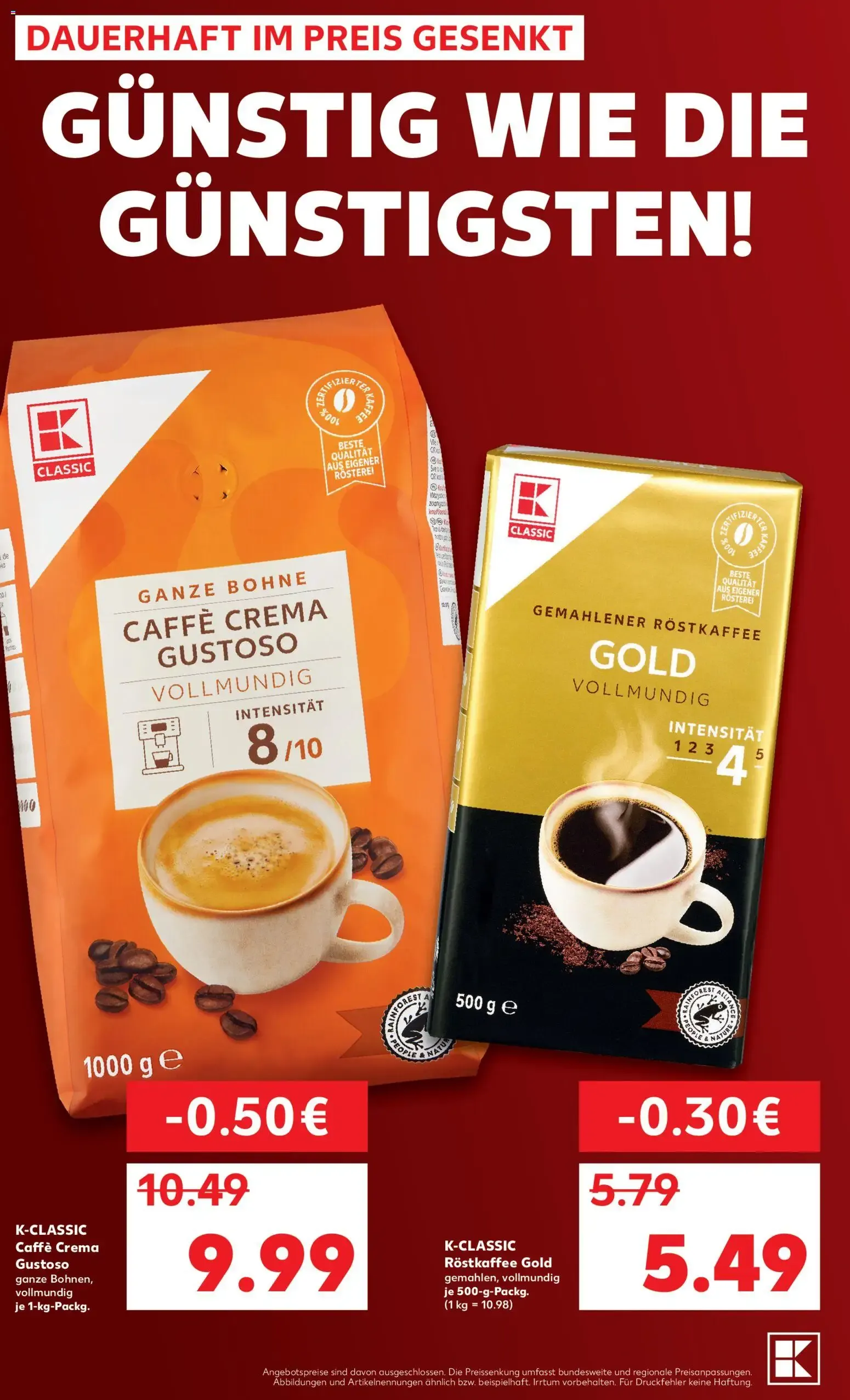 Kaufland Classic: Discount-Billig! Dauerhaft im Preis gesenkt van 1 oktober tot 31 oktober 2026 - Folder pagina 12