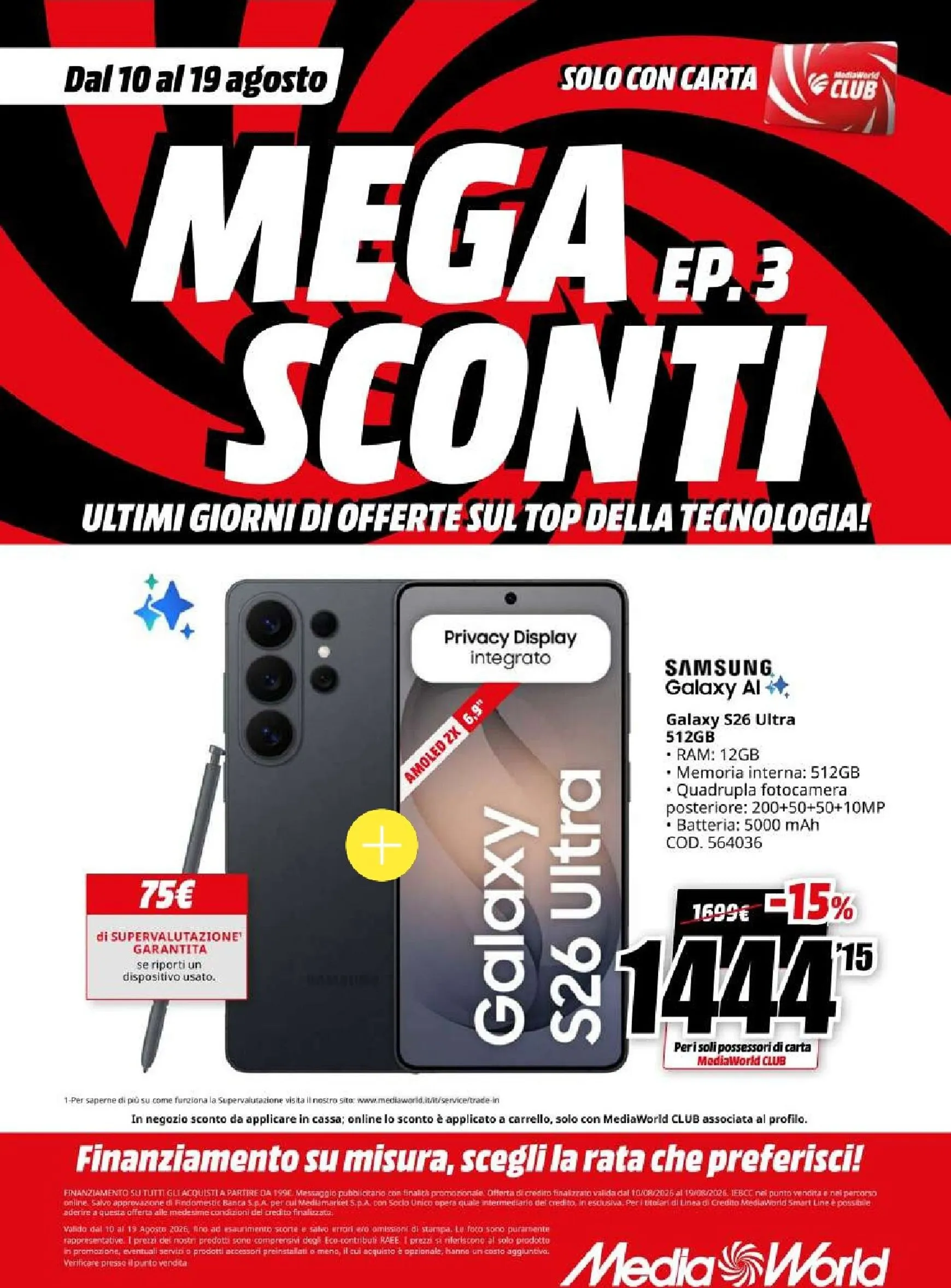 MEGA EP.3 SCONTI ULTIMI GIORNI DI OFFERTE SUL TOP DELLA TECNOLOGIA! da 10 agosto a 19 agosto di 2026 - Pagina del volantino 2