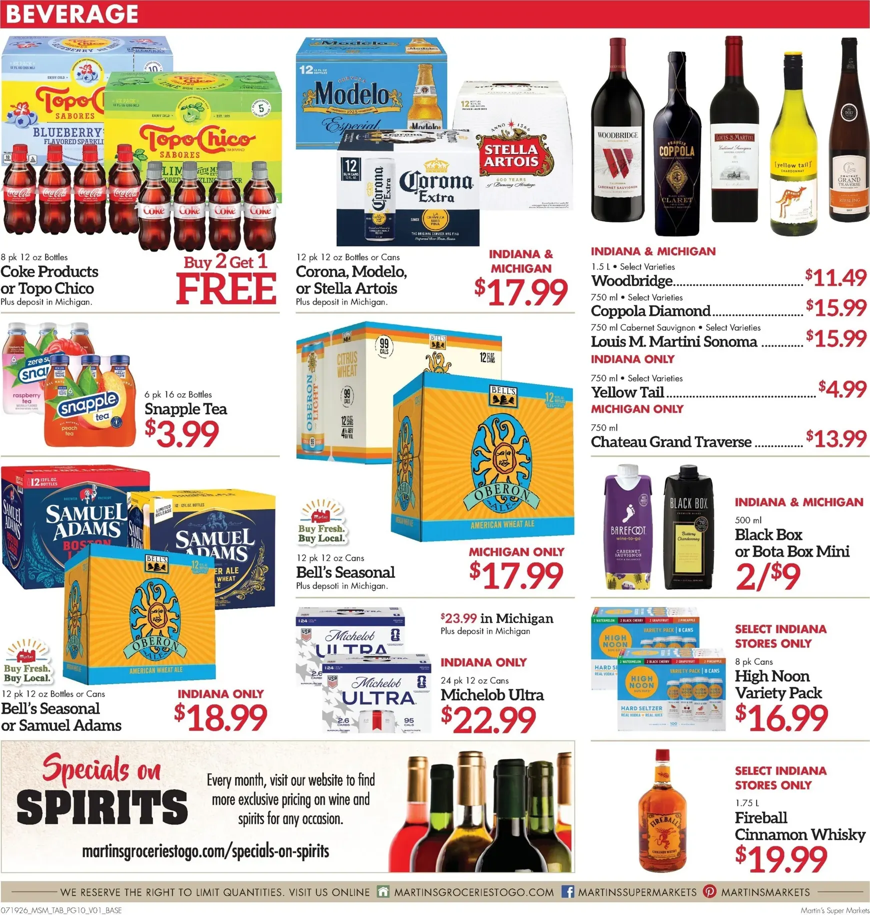 Weekly ad Current Martin's Super Markets - Next Ad leaflet valid from Sunday 07/19/2026 to Saturday 07/25/2026 from July 19 to July 25 2026 - Page 10