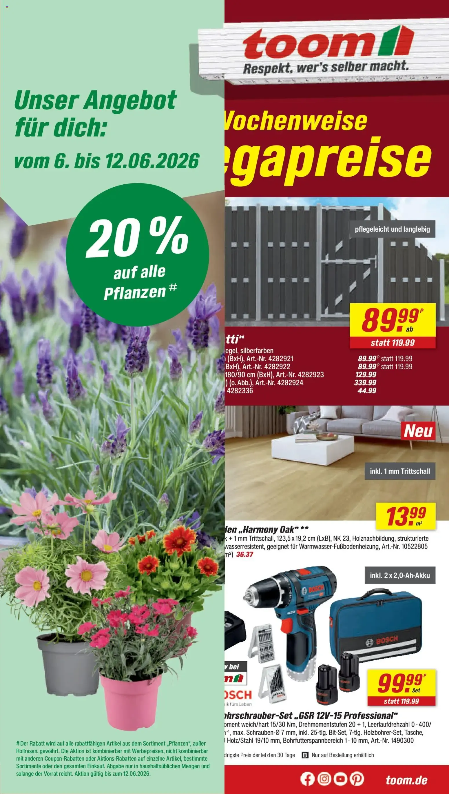 Toom Baumarkt Prospekt vom 06.06.2026 – Angebote online von 6. Juni bis 12. Juni 2026 - Prospekt seite 1