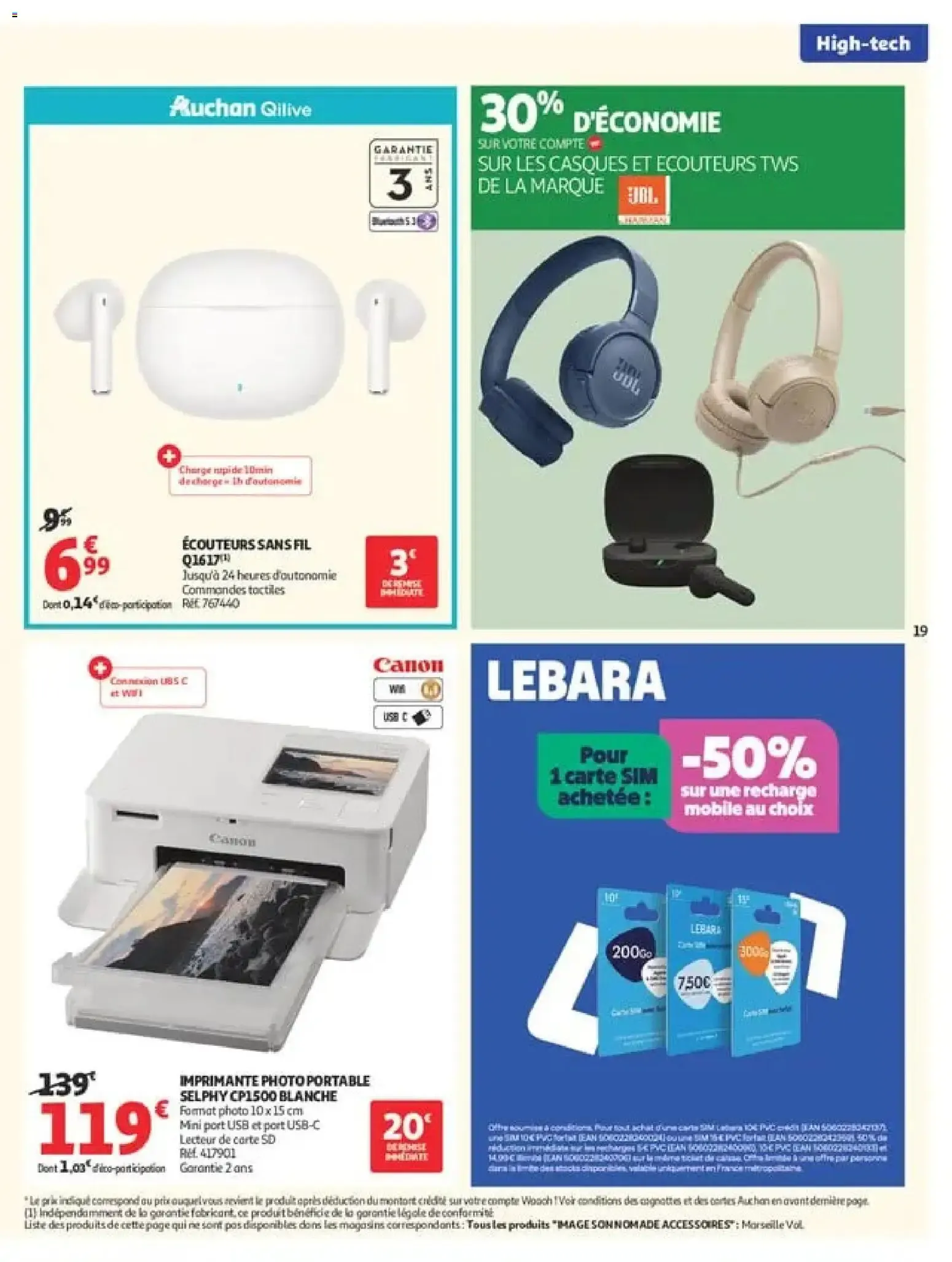 Auchan - Promos rentrée étudiants à partir du 18/08/2026 - promo en ligne du 18 août au 6 septembre 2026 - Catalogue page 19
