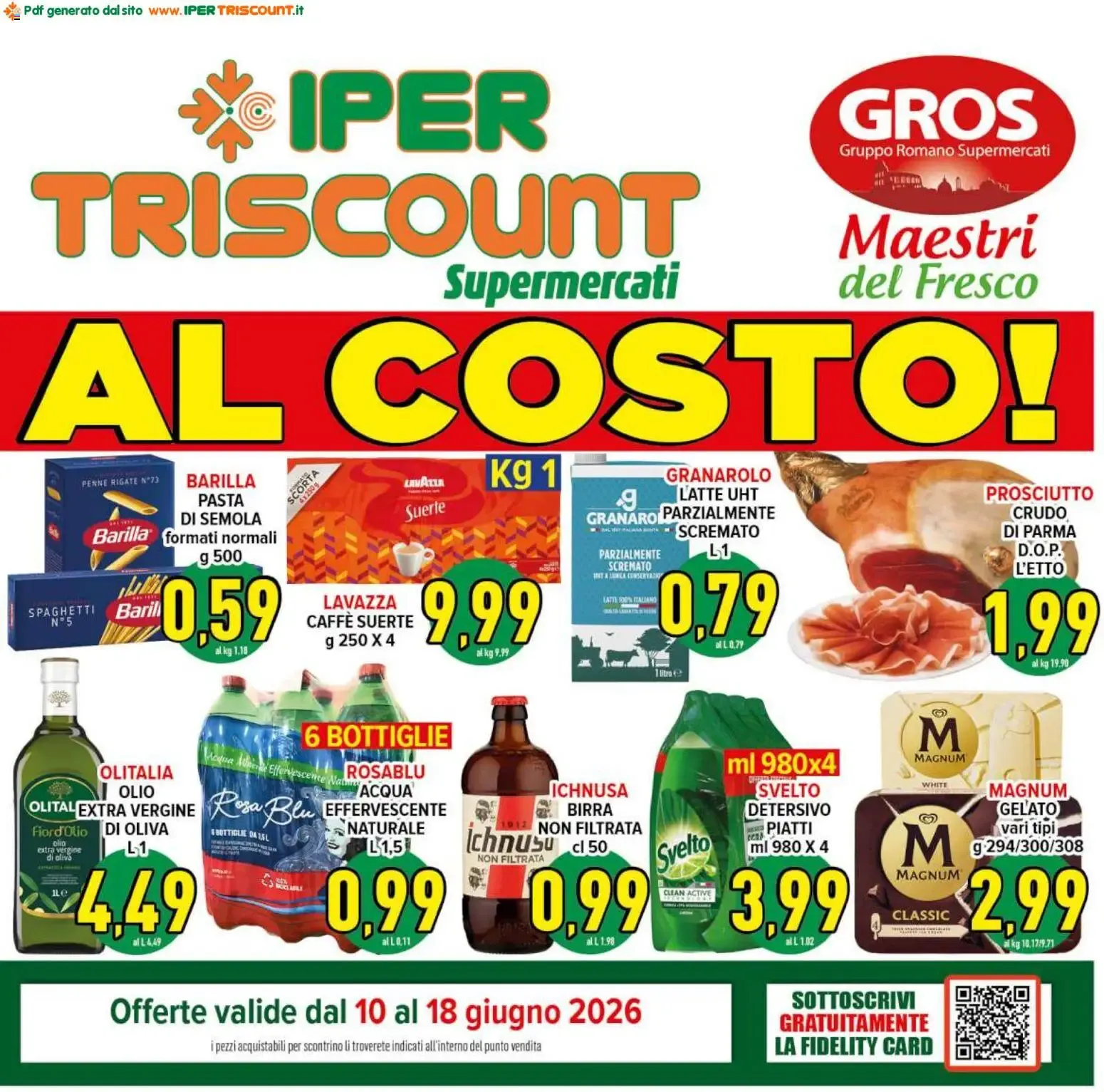 Ipertriscount volantino dal 10/06/2026 - online Offerte da 10 giugno a 18 giugno di 2026 - Pagina del volantino 1