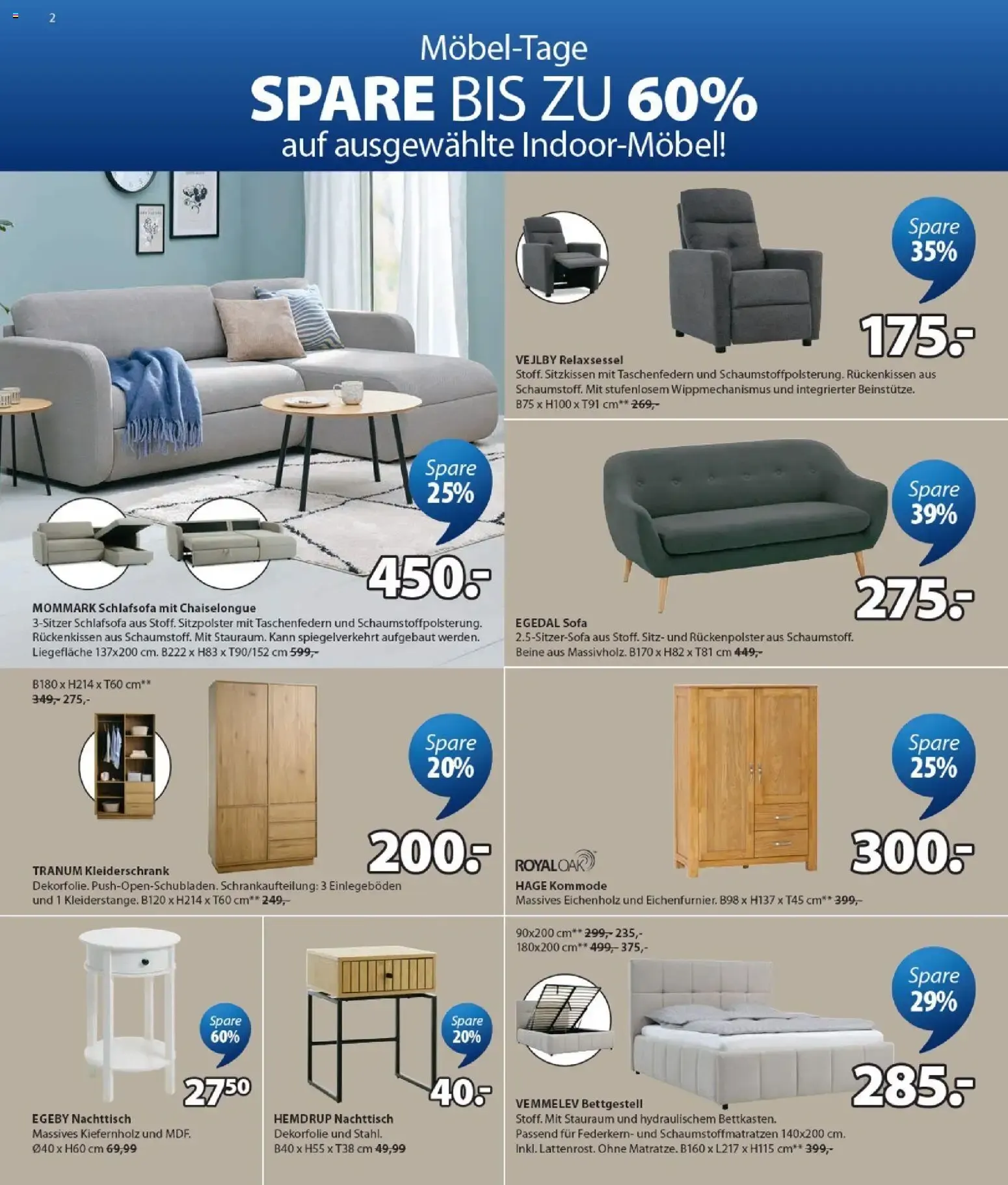 JYSK: Días de Muebles y Hogar - Ahorra hasta un 60% von 16. August bis 17. September 2026 - Prospekt seite 2