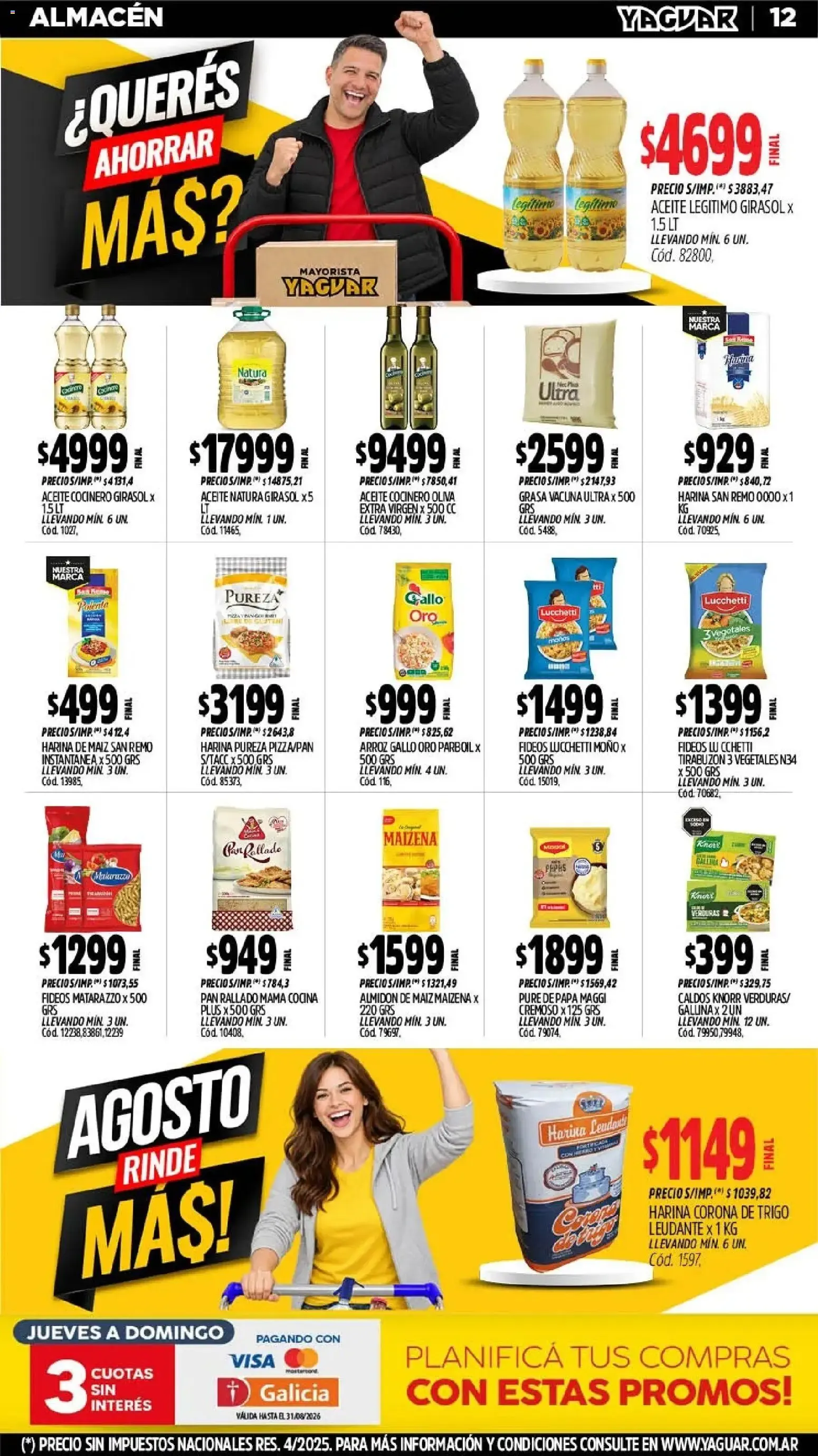 Ofertas de Yaguar - Oferta Semanal Córdoba del 24/08/2026 - 30/08/2026 24 de agosto al 30 de agosto 2026 - Página 12 del catálogo