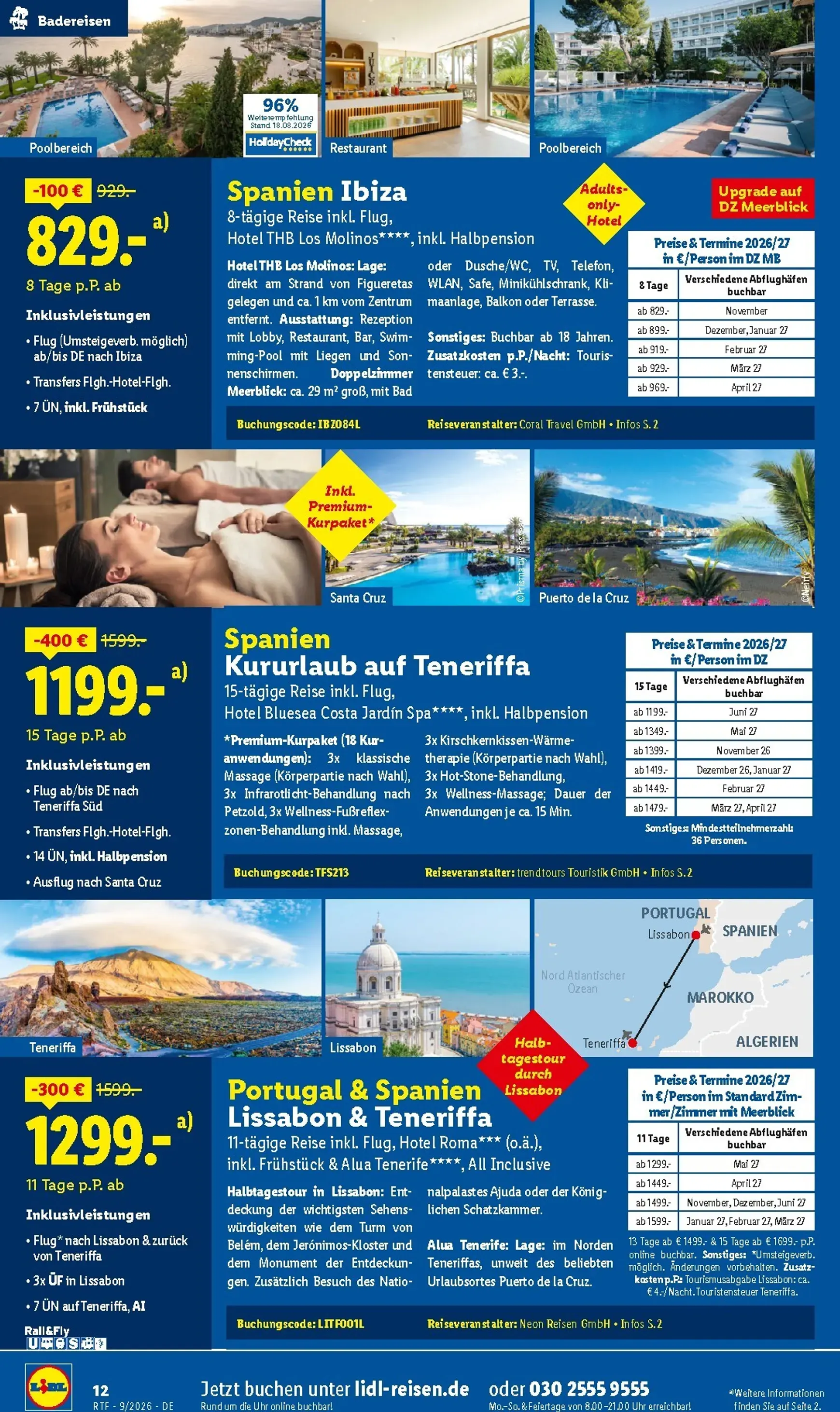 Lidl - Reise Highlights Prospekt – von Samstag 12.09.2026 bis Donnerstag 15.10.2026 von 12. September bis 15. Oktober 2026 - Prospekt seite 12