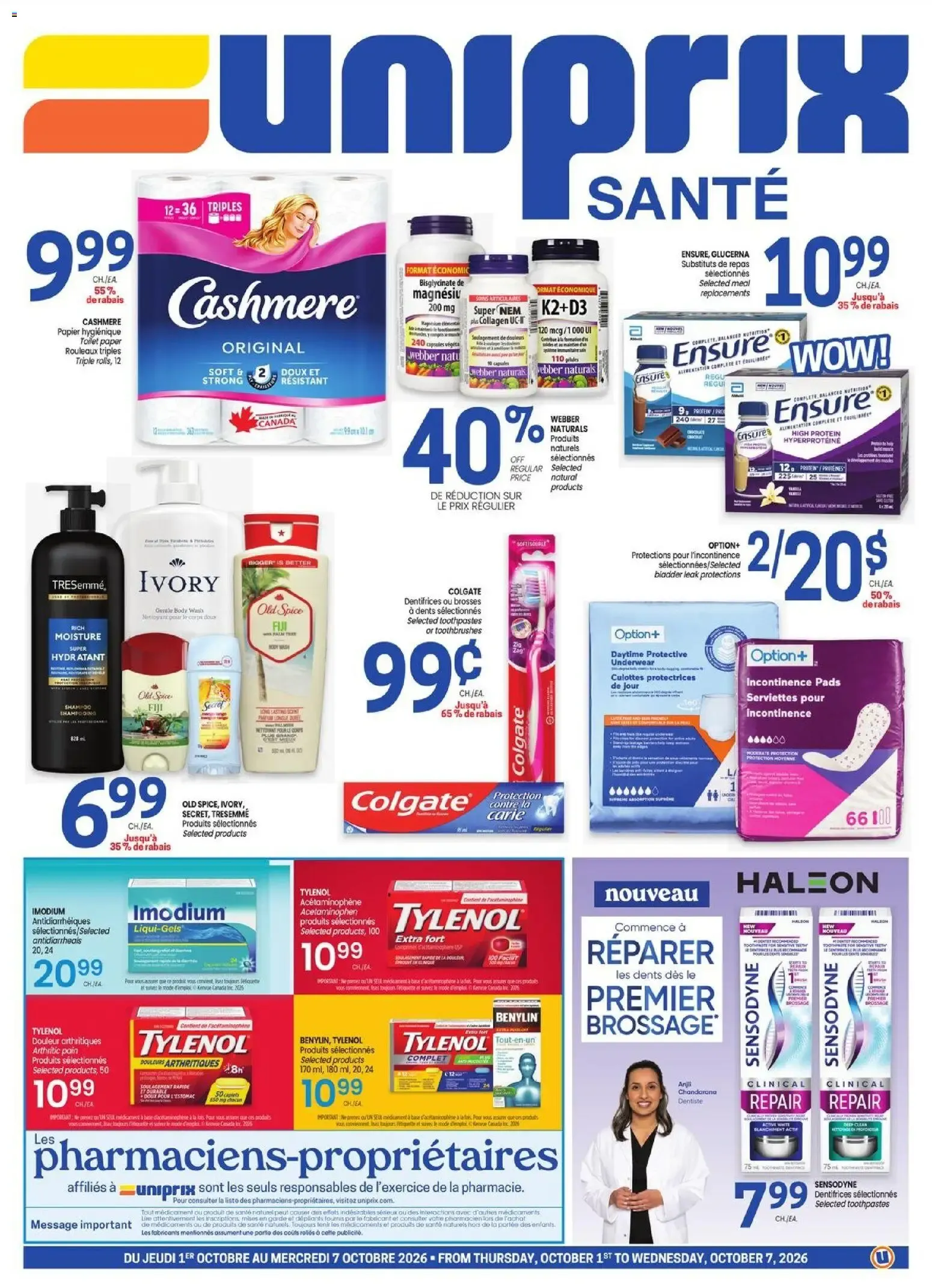 Uniprix - Uniprix Sante from Oct 1, 2026 > weekly specials & deals from October 1 to October 7 2026 - flyer page 1