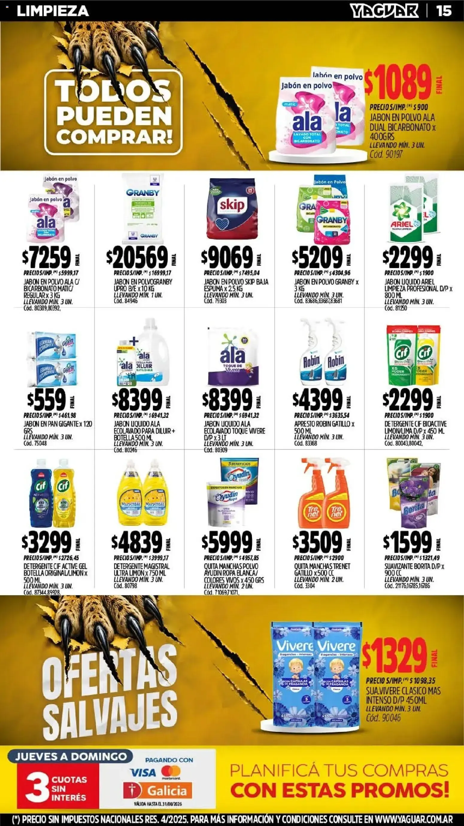 Ofertas de Mayorista Yaguar: Ofertas Salvajes en Misiones 3 de agosto al 9 de agosto 2026 - Página 16 del catálogo