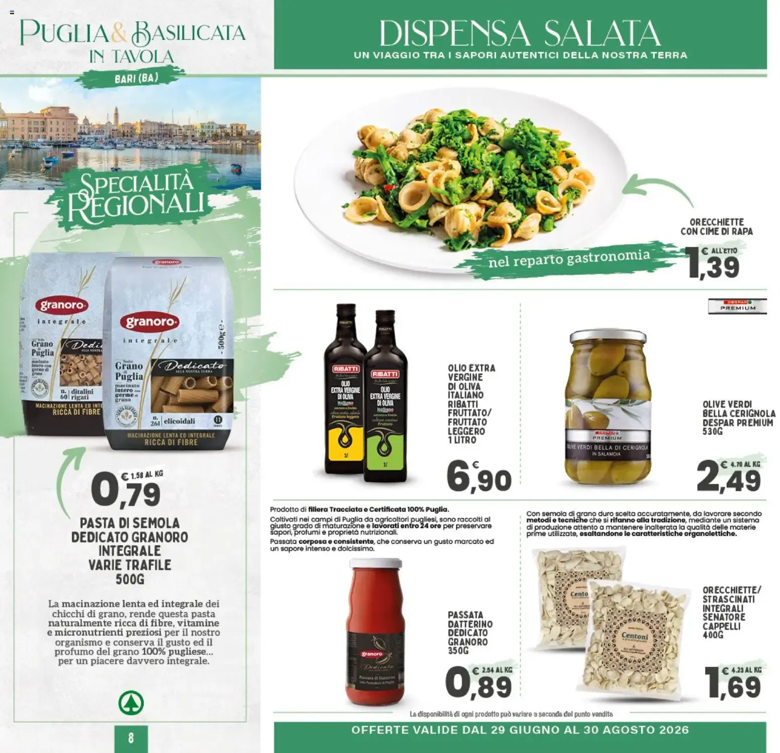 Nuovo Despar volantino Specialità regionali dal 29/06/2026 > offerte anteprima 🛍️ da 29 giugno a 30 agosto di 2026 - Pagina del volantino 8