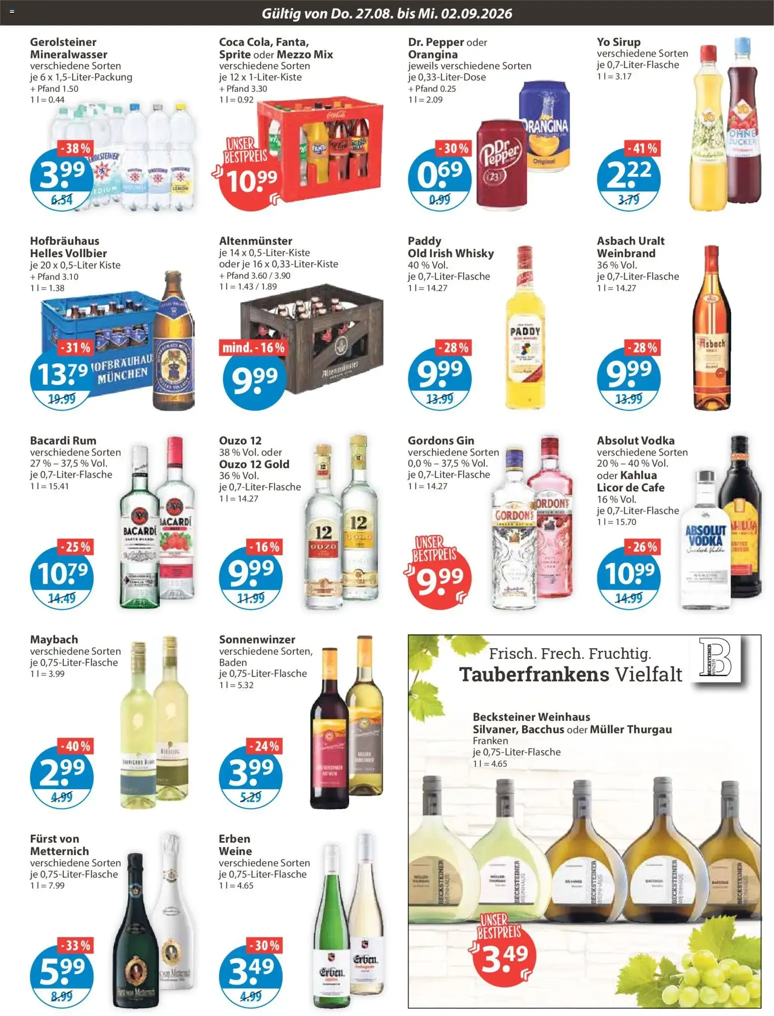 Angebote V-Markt Angebote (ab 27.08.2026) von 27. August bis 2. September 2026 - Prospekt seite 9