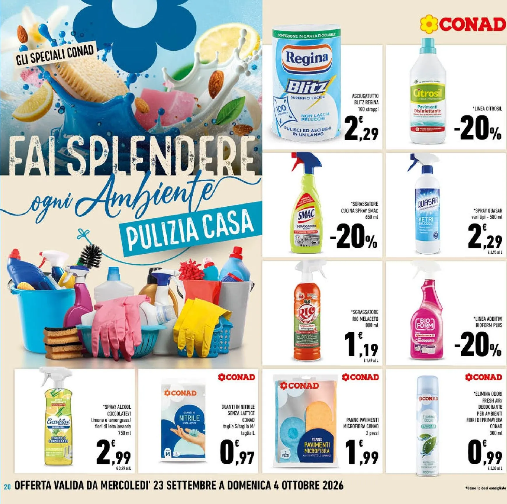 Volantino attuale di Conad valido dal mercoledì 23/09/2026 al domenica 04/10/2026 da 23 settembre a 4 ottobre di 2026 - Pagina del volantino 20