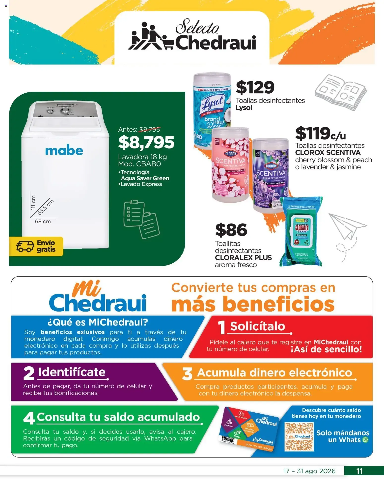 Catálogo de Chedraui folleto Llevarte más cuesta menos (17/08/2026 - 31/08/2026) - catálogo en línea 17 de agosto al 31 de agosto 2026 - Pagina 11