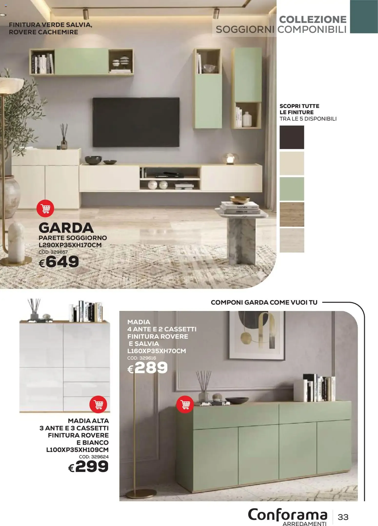 Conforama Arredamenti - Catalogo Primavera/Estate 2026 da 22 giugno a 30 settembre di 2026 - Pagina del volantino 33