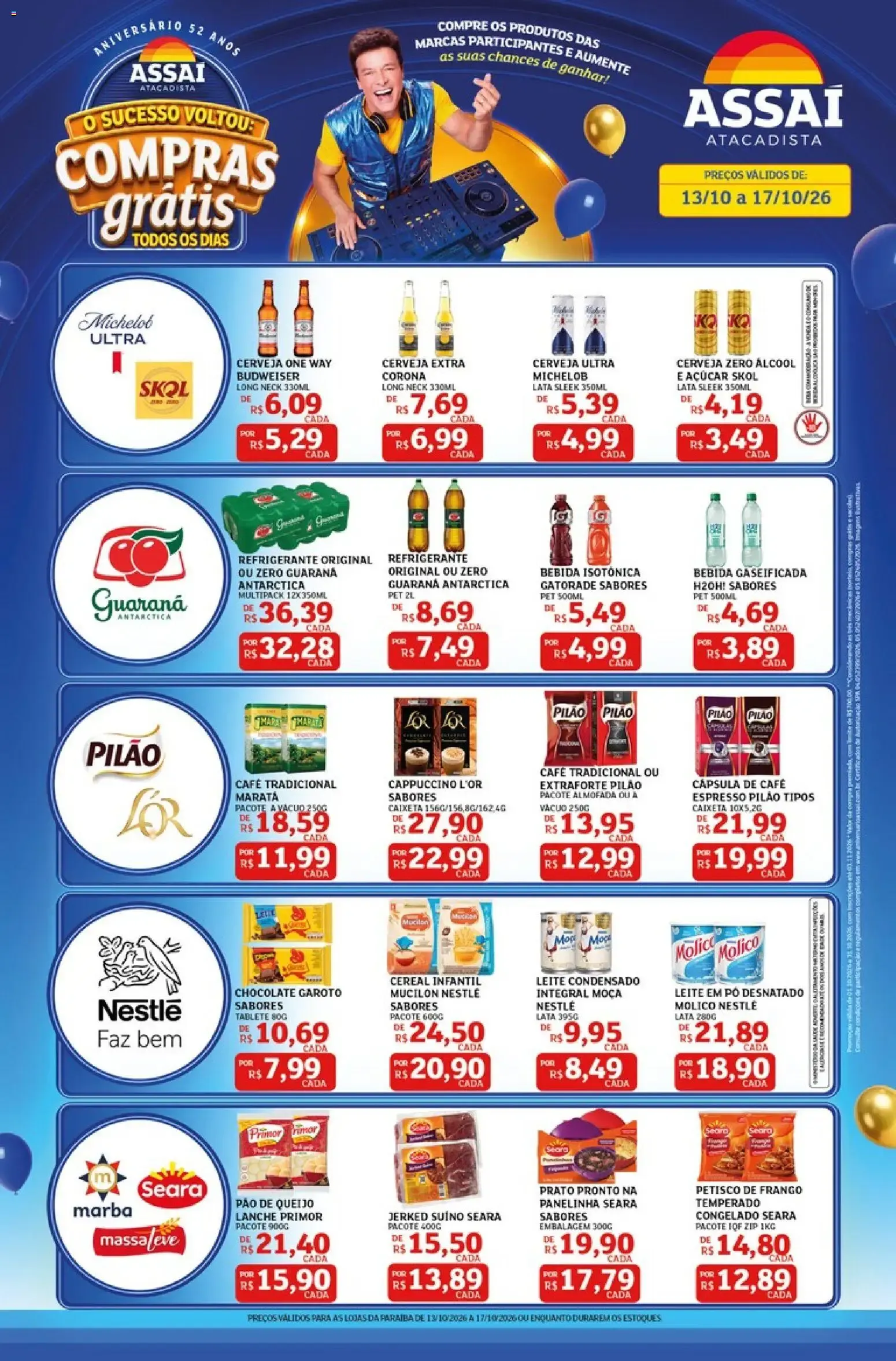 Encarte de Assaí Atacadista ofertas - PB de 13/10/2026 | Promoções Online 13 de outubro até 17 de outubro 2026 - Pagina 1