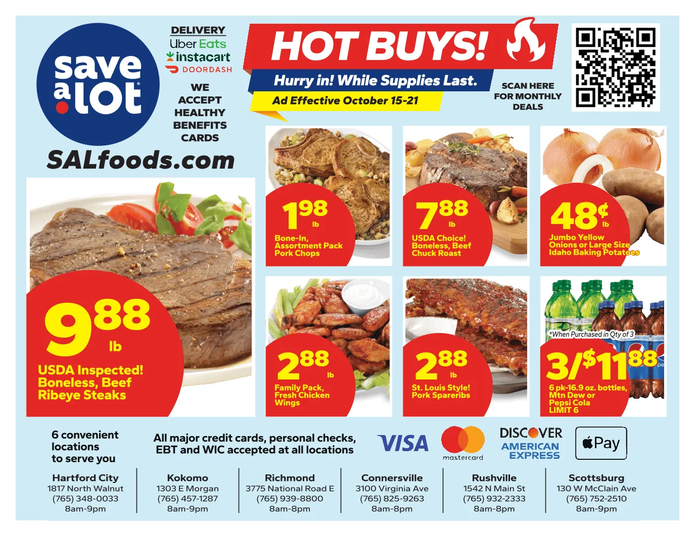 Weekly ad Save a Lot - Hot Buys! from October 15 to October 21 2026 - Page 1