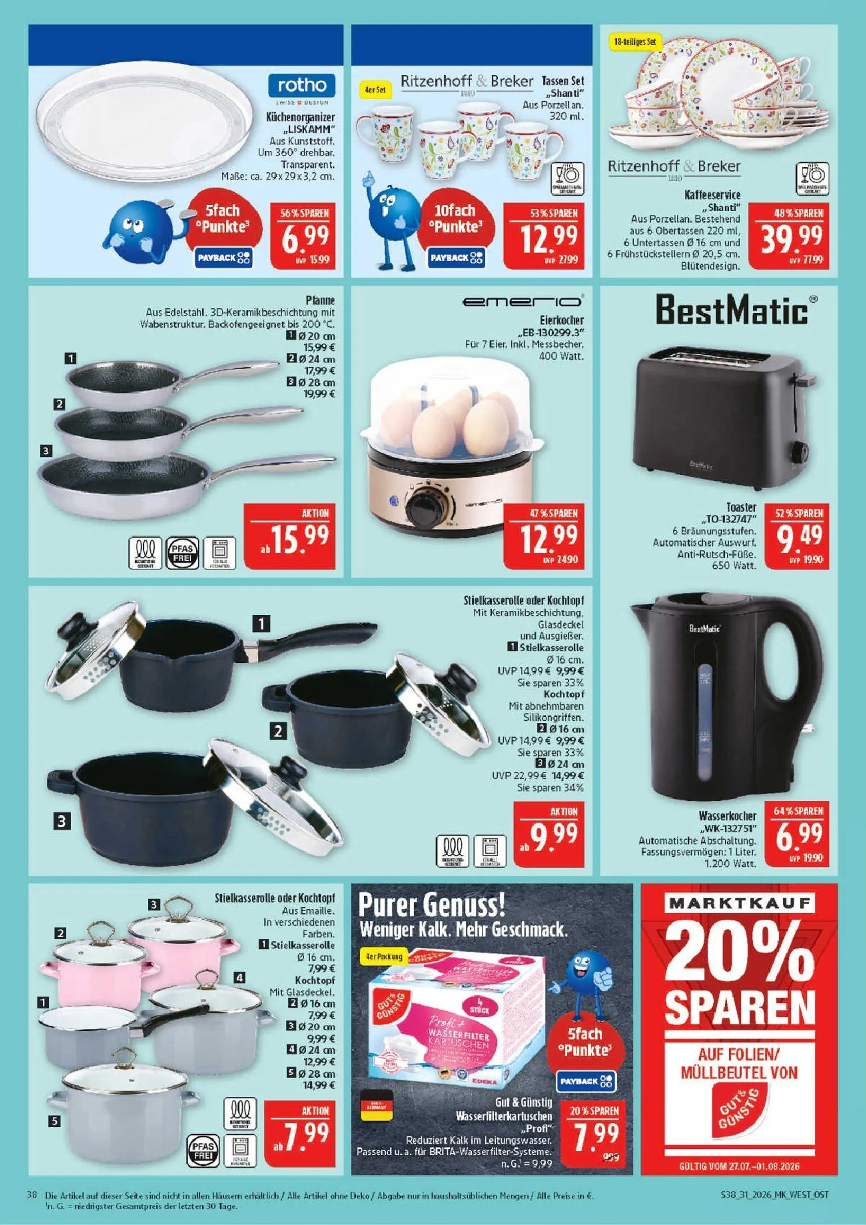 Marktkauf Prospekt nächste Woche – von Montag 27.07.2026 bis Samstag 01.08.2026 von 27. Juli bis 1. August 2026 - Prospekt seite 38