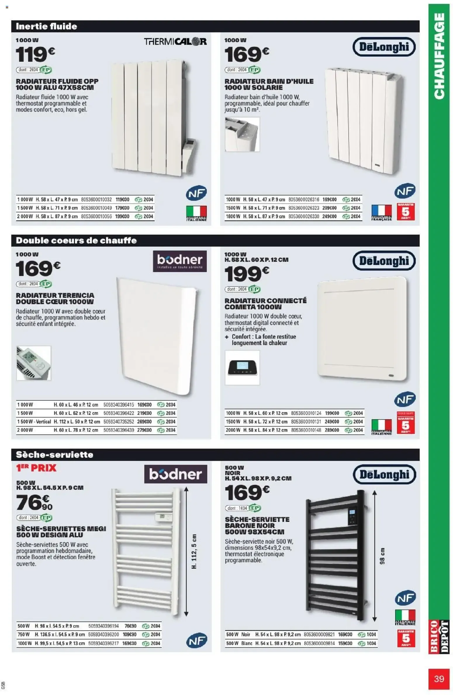 L'OFFICIEL DU BRICOLAGE - Automne du 17 septembre au 1 octobre 2026 - Catalogue page 39