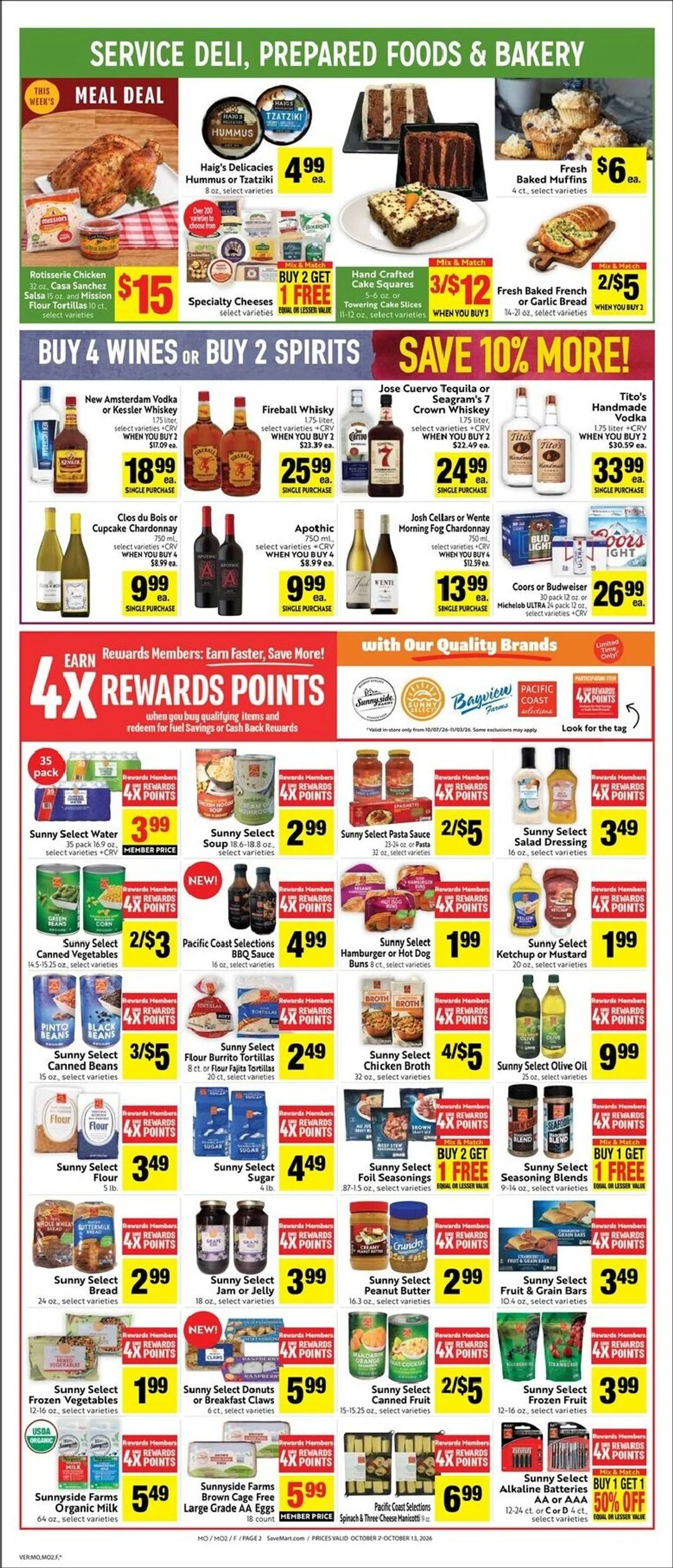 Weekly promotion Save Mart 3 Day Sale spanning from October 9 to October 11 2026 - Page 2 for Catalogue 365