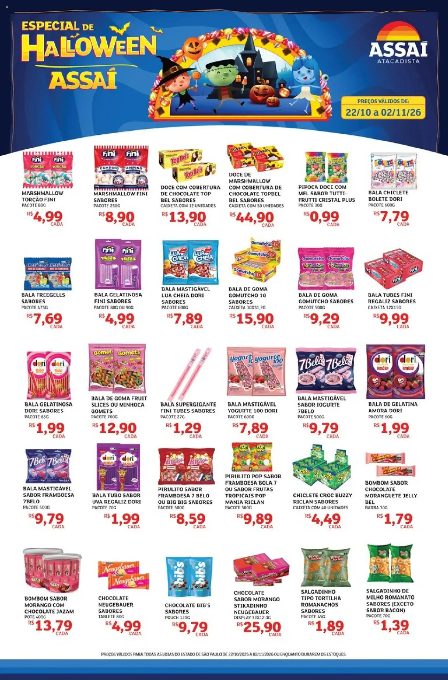 Encarte de Especial de Halloween Assaí 22 de outubro até 2 de novembro 2026 - Pagina 1