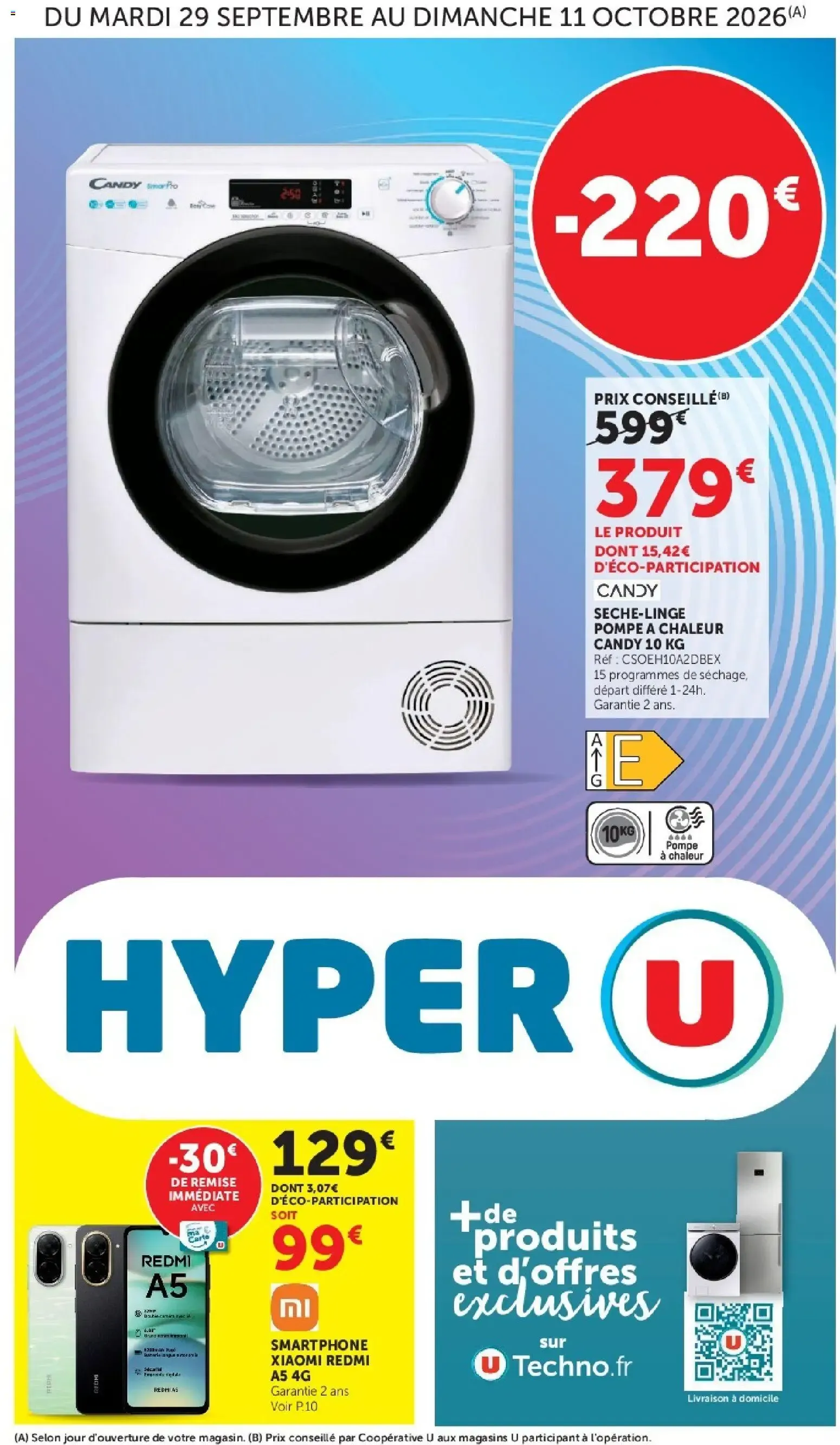 Hyper U - Les prix bas de la semaine à partir du 29/09/2026 - promo en ligne du 29 septembre au 11 octobre 2026 - Catalogue page 1