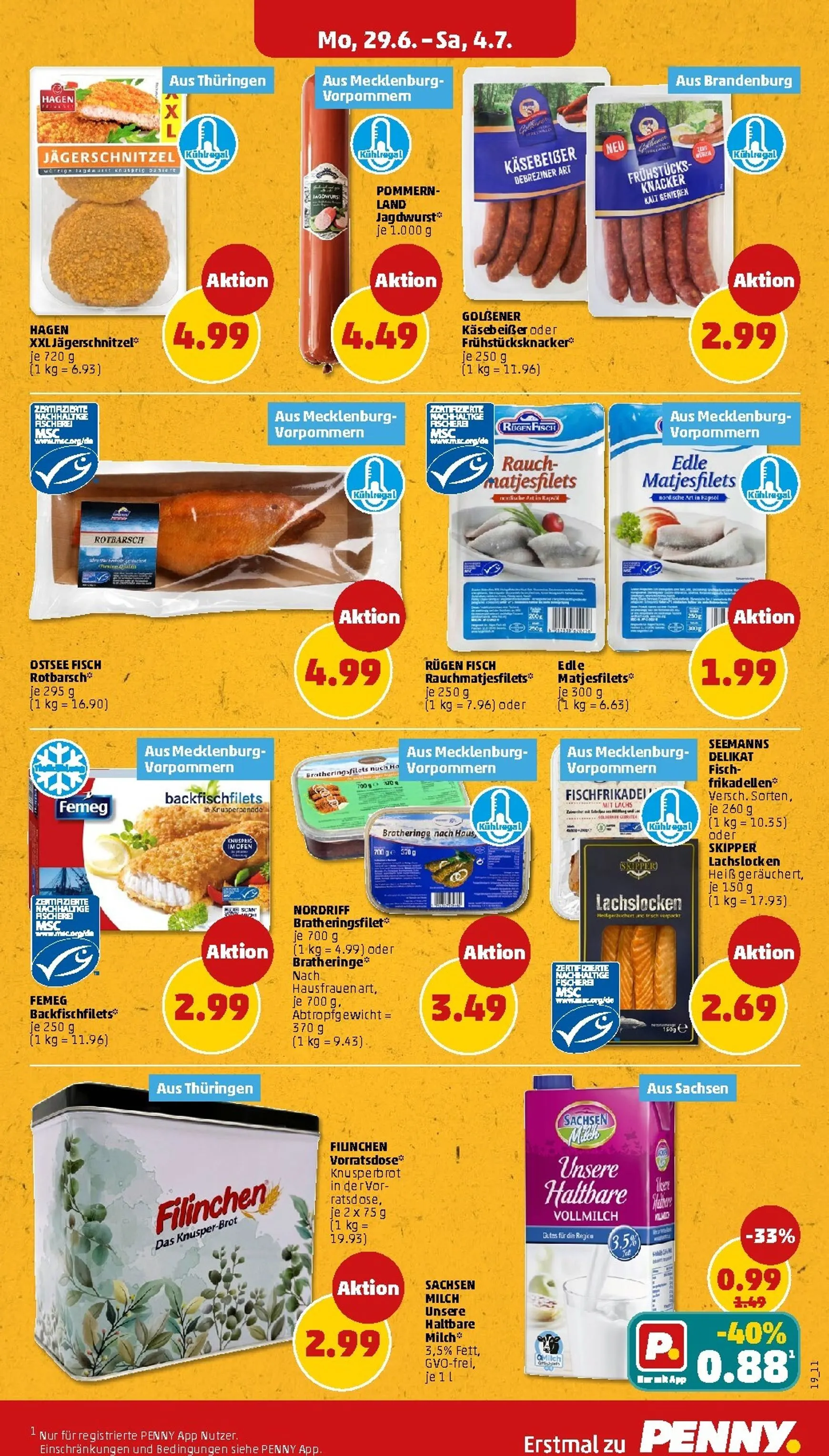 PENNY Prospekt nächste Woche – von Montag 29.06.2026 bis Samstag 04.07.2026 von 29. Juni bis 4. Juli 2026 - Prospekt seite 19