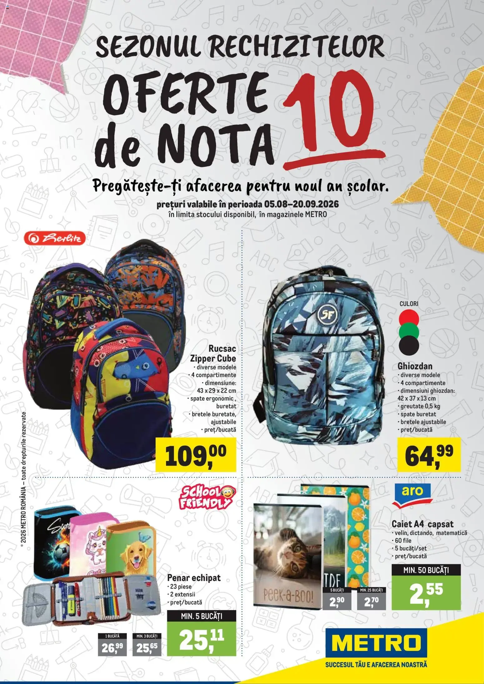 Catalog Ofertas de material escolar para la temporada de vuelta al cole de la 5 august până la 20 septembrie 2026 - Revista Pagina 1
