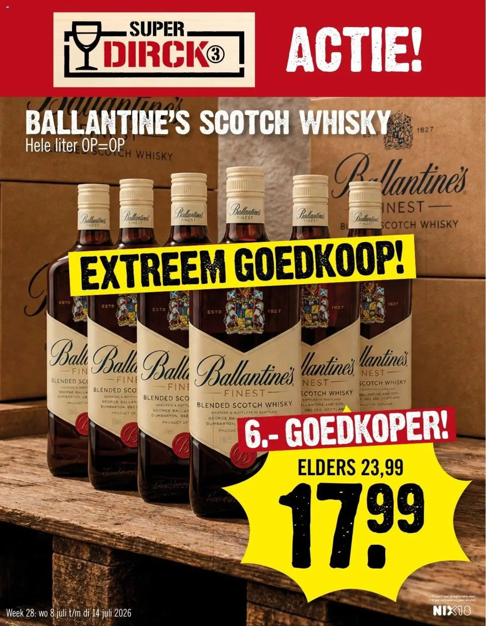 Super Dirck Ballantine's Scotch Whisky Actie van 8 juli tot 14 juli 2026 - Folder pagina 1