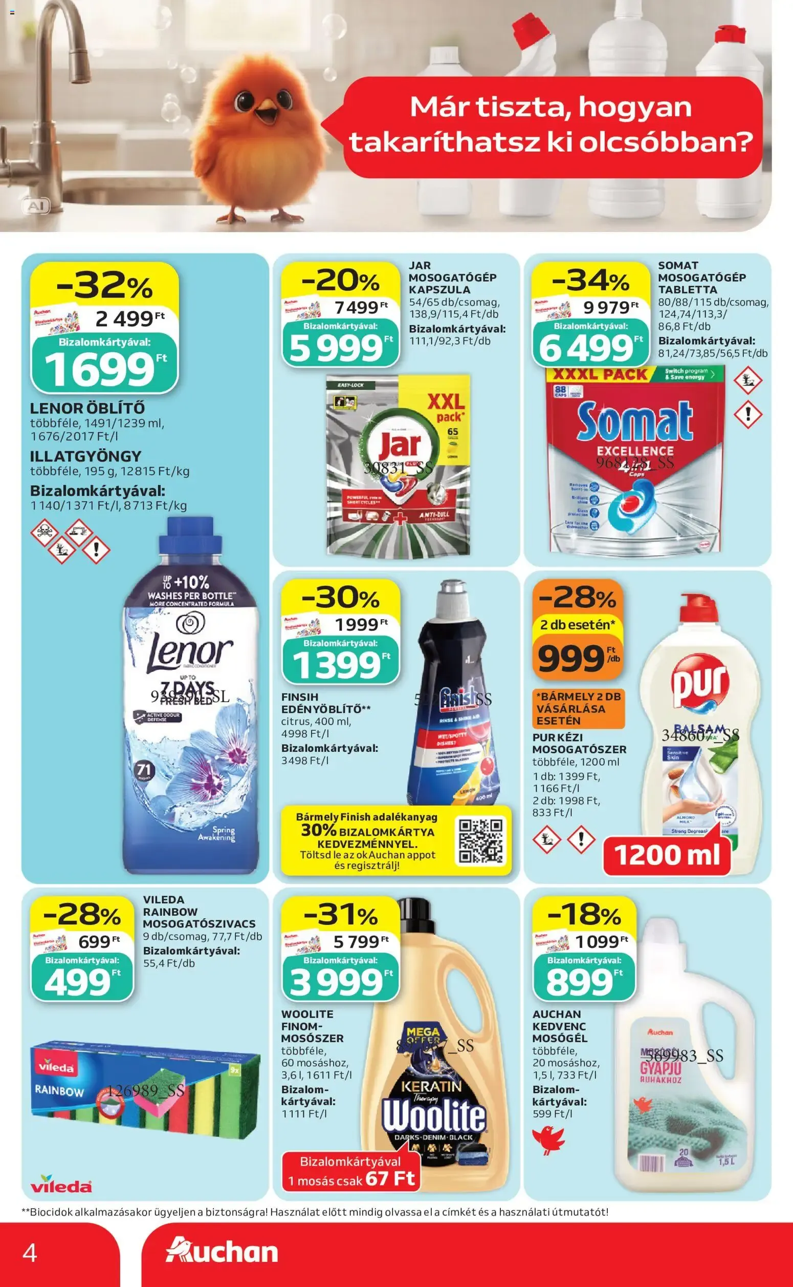 Katalógus Auchan Hipermarket: Spórolj makulátlan ajánlatokkal! szeptember 24.-tól október 14.-ig 2026. - Oldal 4