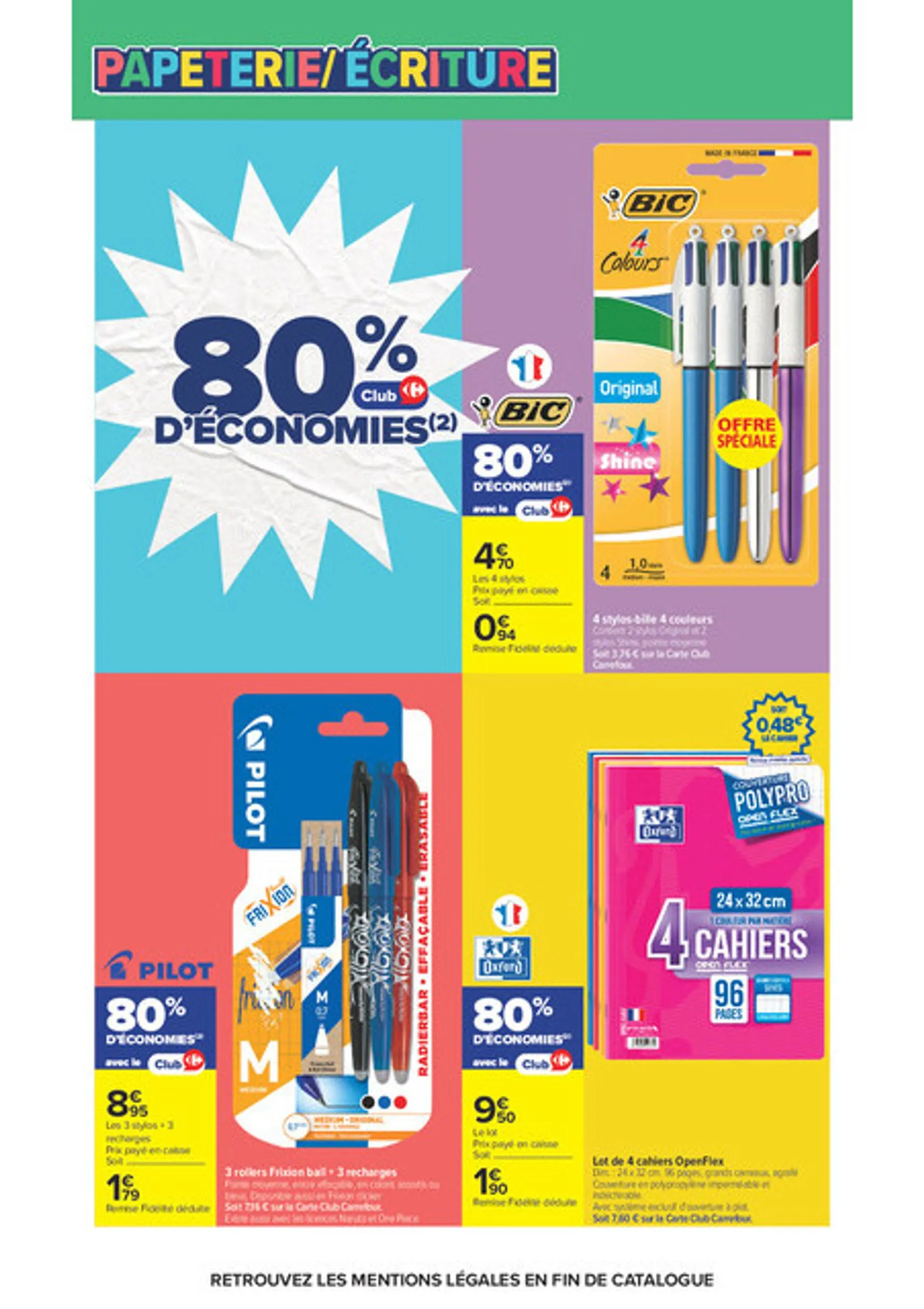 Current Carrefour Market - Rentrée des Classes leaflet valid from du mardi 11/08/2026 to du dimanche 30/08/2026 du 11 août au 30 août 2026 - Catalogue page 4