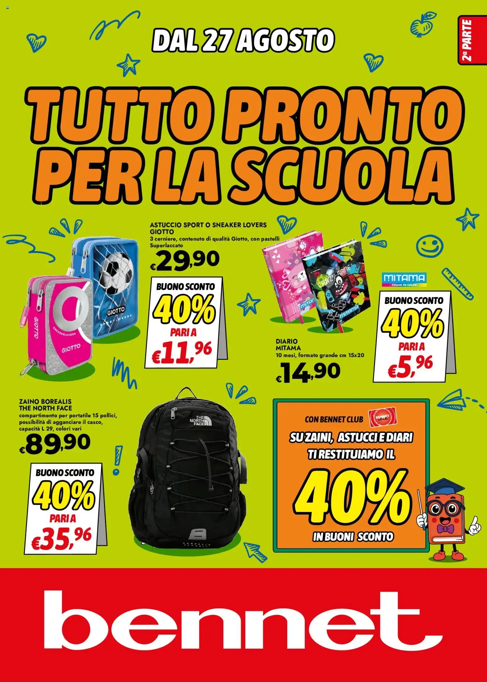 Nuovo bennet volantino Scuola dal 27/08/2026 > offerte anteprima 🛍️ da 27 agosto a 8 settembre di 2026 - Pagina del volantino 1