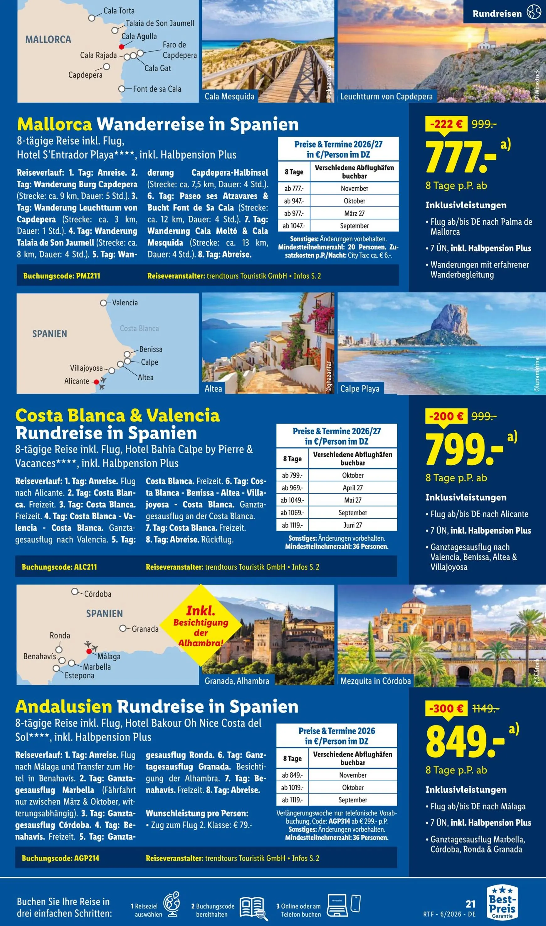 Lidl - Reise Highlights Prospekt – von Donnerstag 11.06.2026 bis Mittwoch 15.07.2026 von 13. Juni bis 15. Juli 2026 - Prospekt seite 21