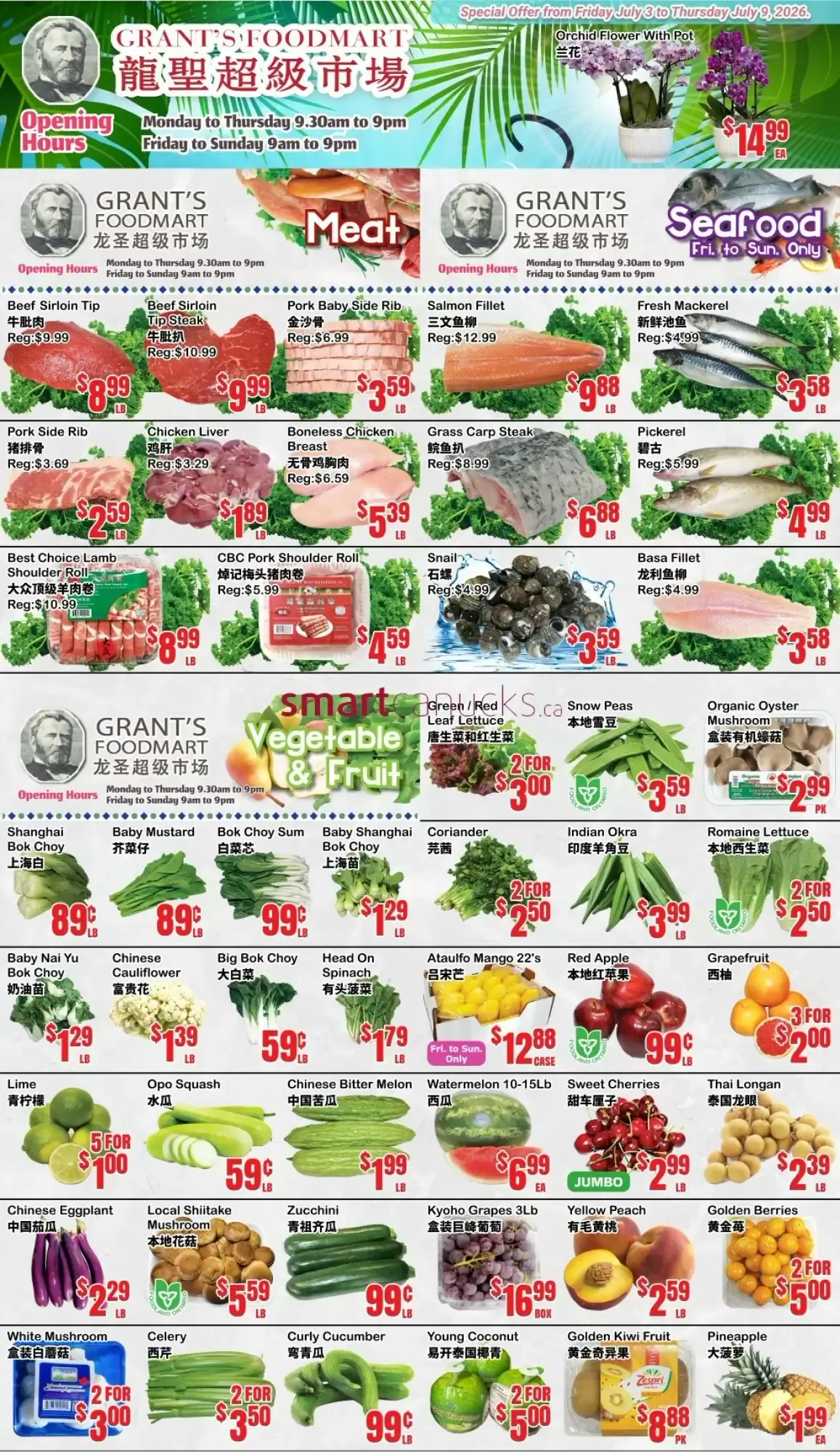 Grant's Foodmart from July 3 to July 9 2026 - flyer page 1