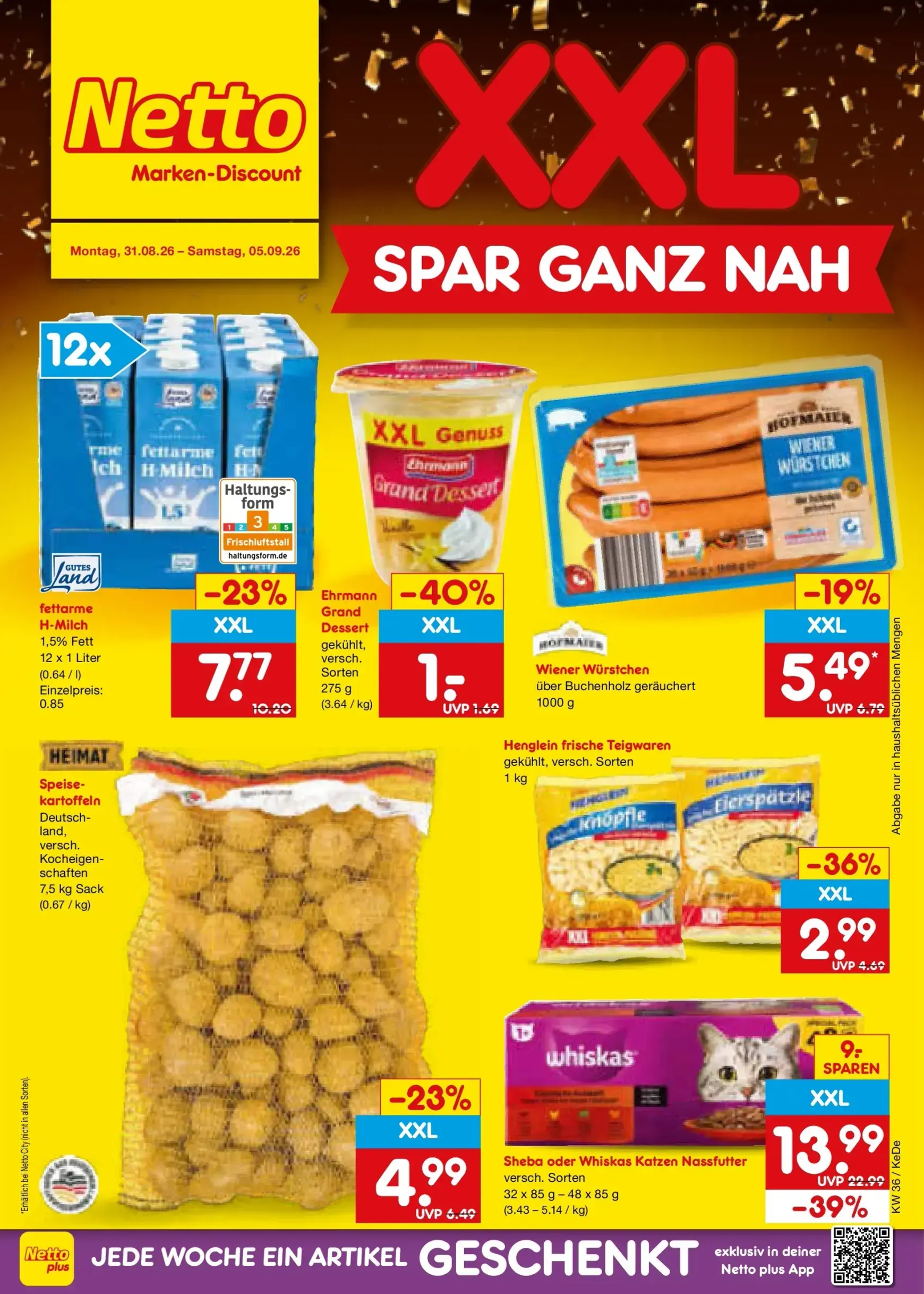 Netto Marken Discount Prospekt – von Montag 31.08.2026 bis Samstag 05.09.2026 von 31. August bis 5. September 2026 - Prospekt seite 1