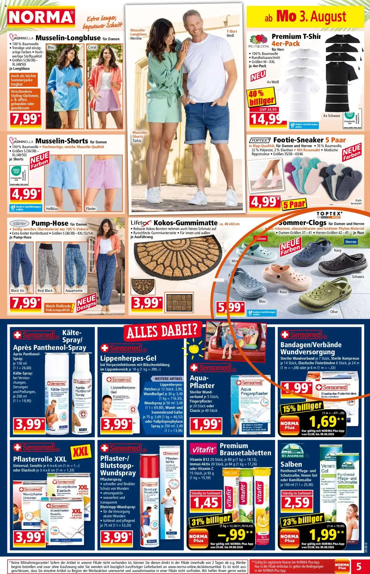 NORMA Mehr fürs Geld. Coole SOMMERBASICS von 3. August bis 9. August 2026 - Prospekt seite 5