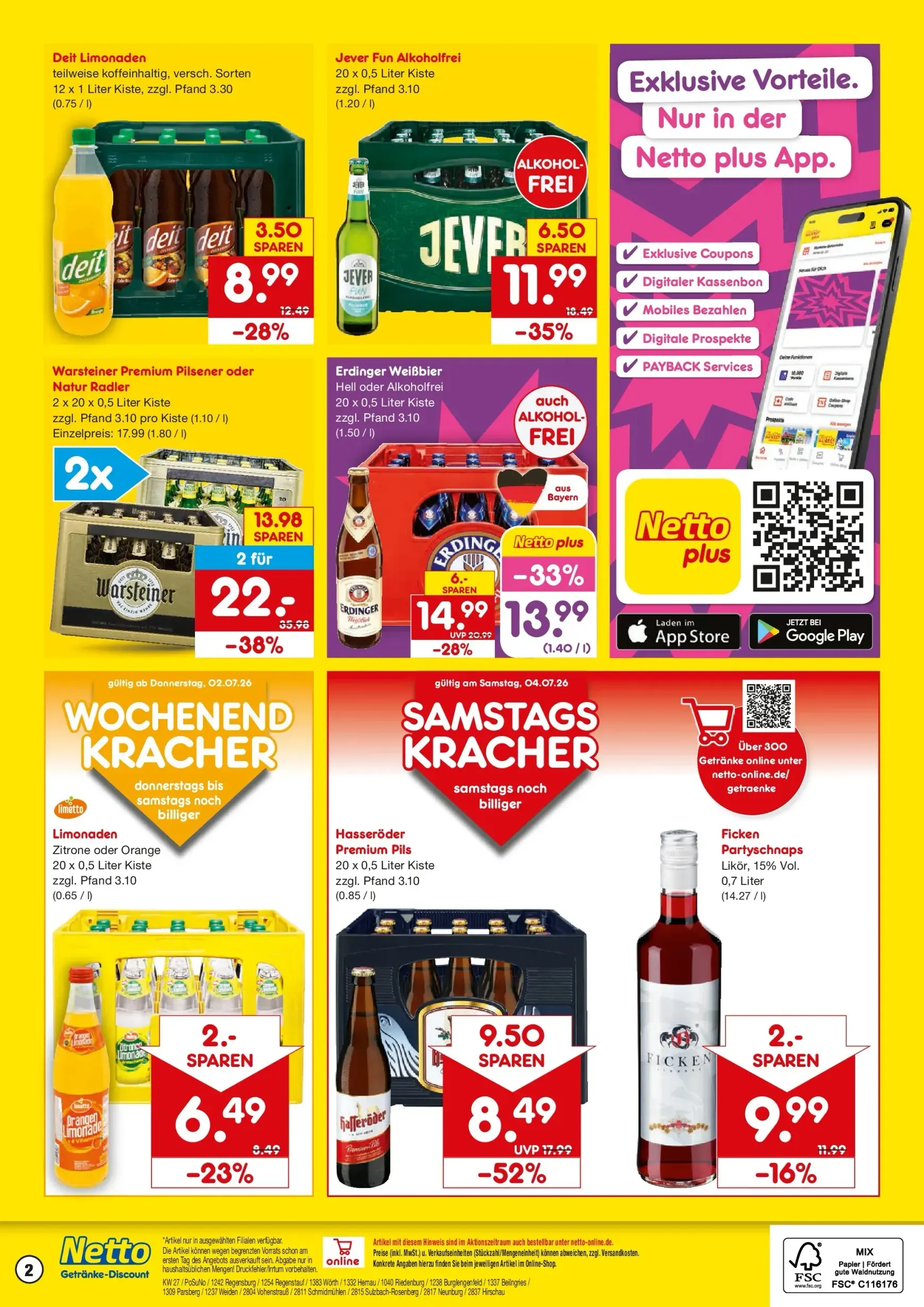 Netto Marken Discount - Getränkeangebote Prospekt – von Montag 29.06.2026 bis Samstag 04.07.2026 von 29. Juni bis 4. Juli 2026 - Prospekt seite 2
