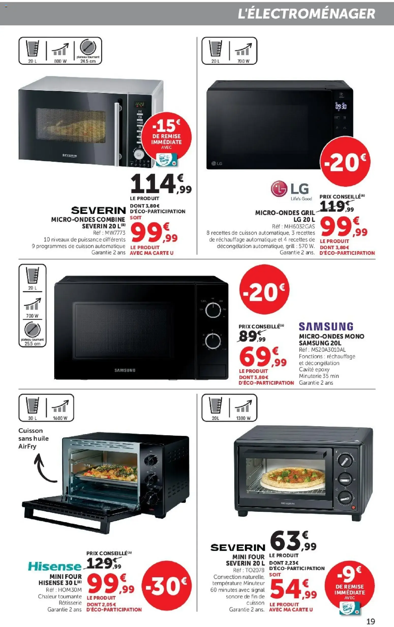 Hyper U - Les prix bas de la semaine à partir du 29/09/2026 - promo en ligne du 29 septembre au 11 octobre 2026 - Catalogue page 19